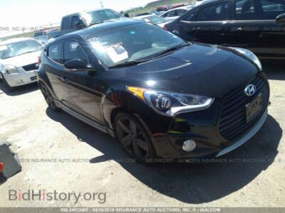 2013 Hyundai VELOSTER TURBO, black — VIN KMHTC6AE1DU104217, IAAI
