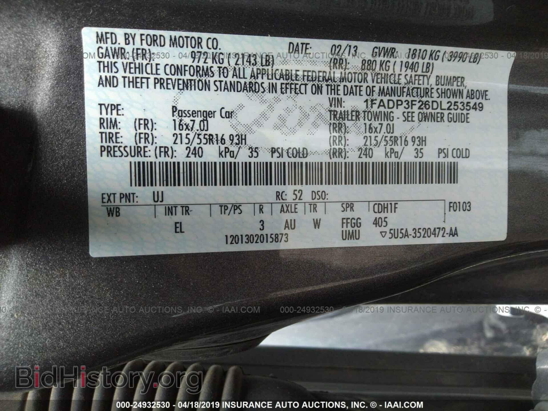 2013 FORD FOCUS - VIN: 1FADP3F26DL253549 - Photo 9
