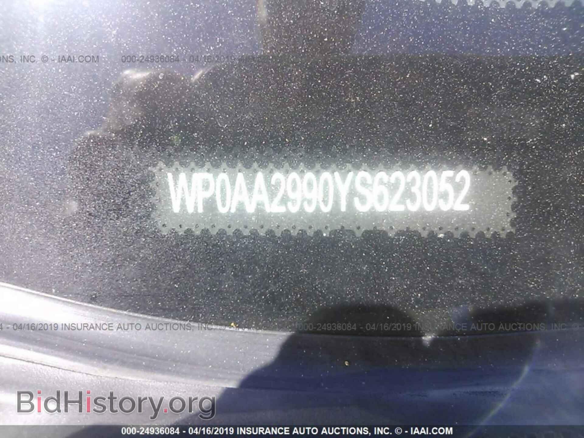 2000 PORSCHE 911 - VIN: WP0AA2990YS623052 - Фото 9