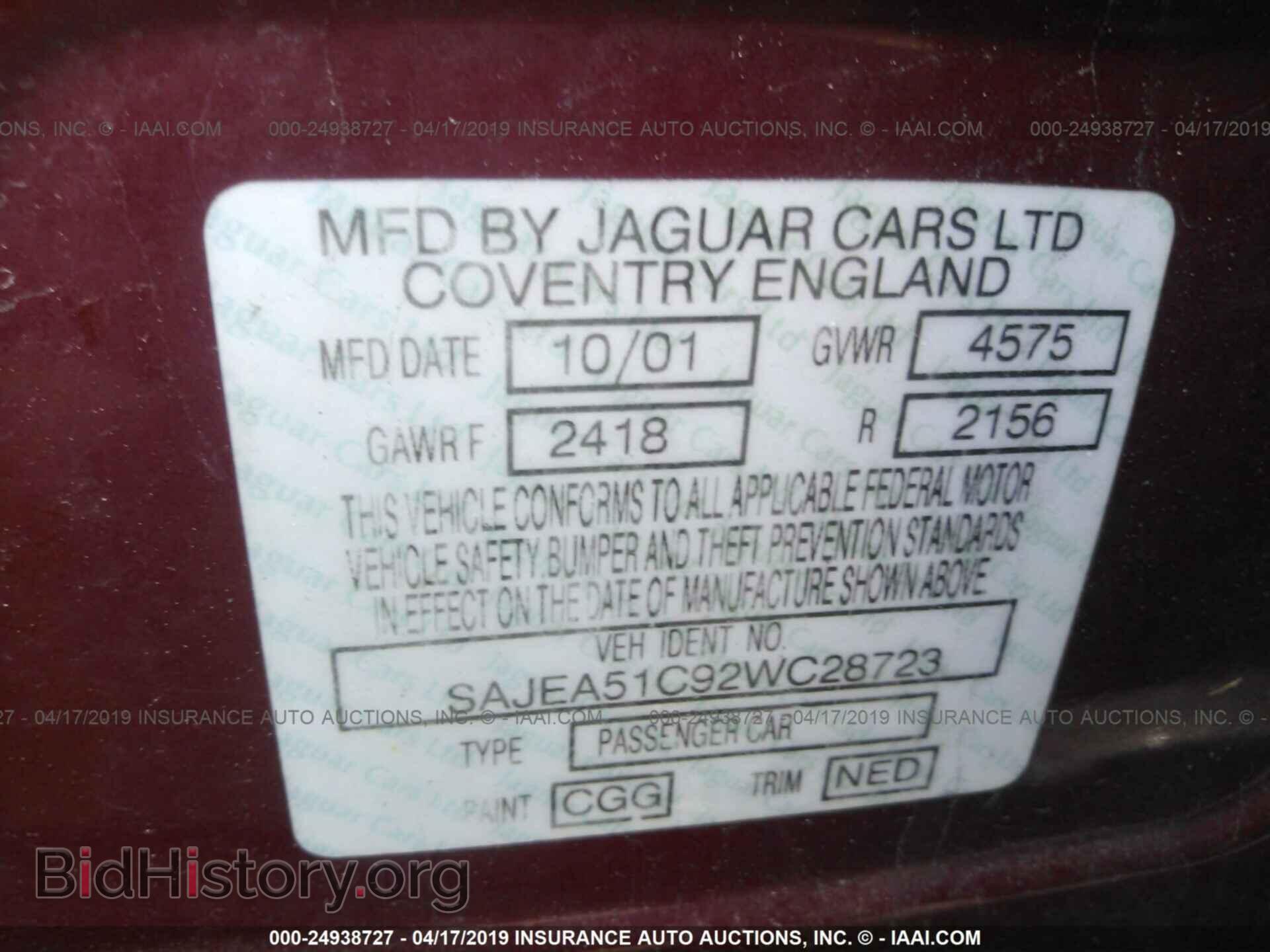 2002 JAGUAR X-TYPE - VIN: SAJEA51C92WC28723 - Photo 9