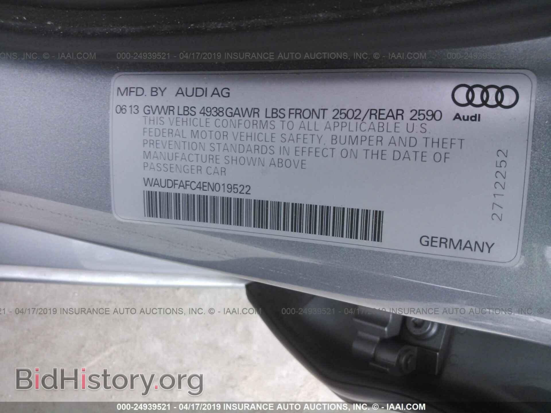 2014 AUDI A6 - VIN: WAUDFAFC4EN019522 - Photo 9