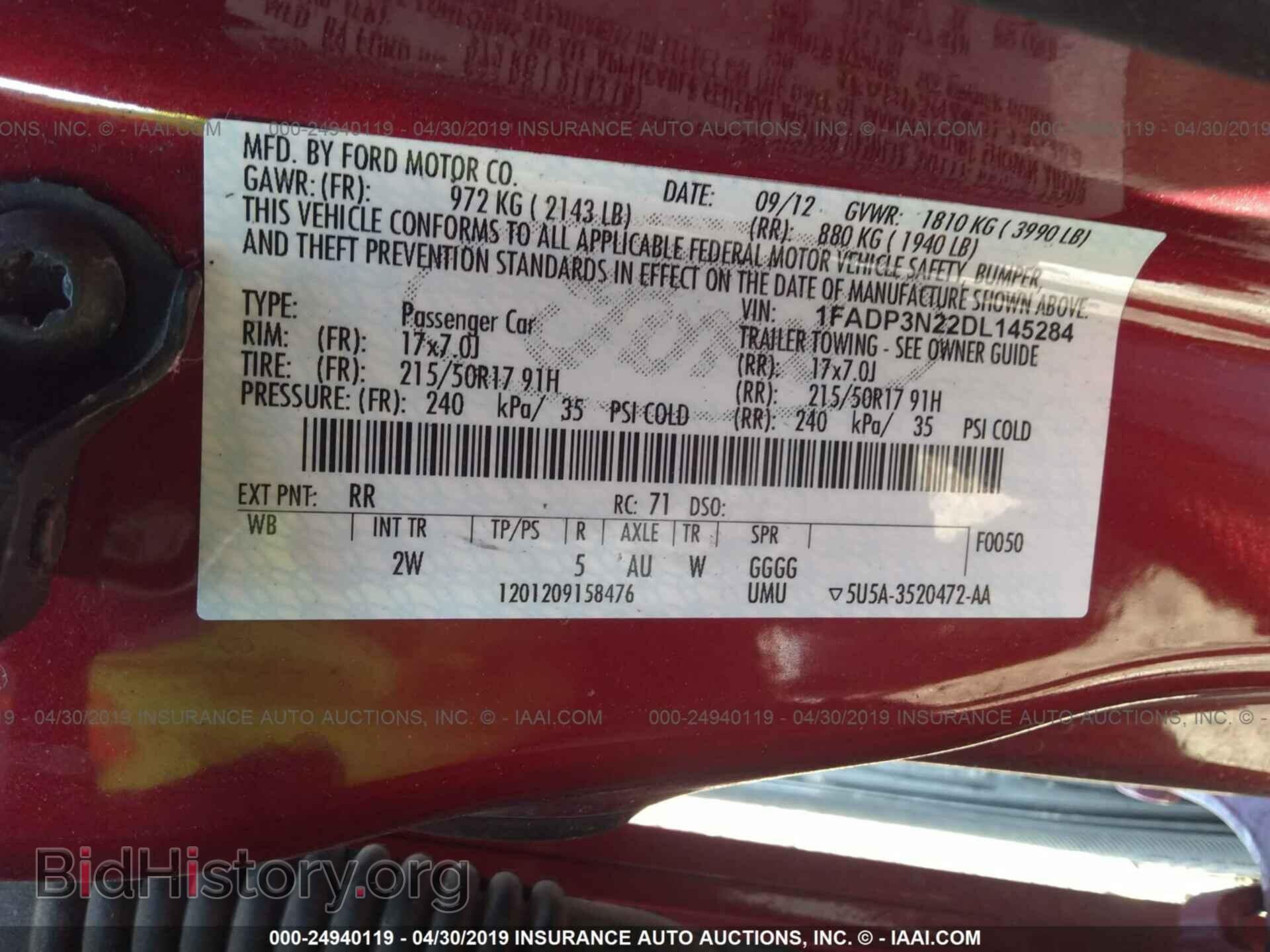2013 FORD FOCUS - VIN: 1FADP3N22DL145284 - Photo 9