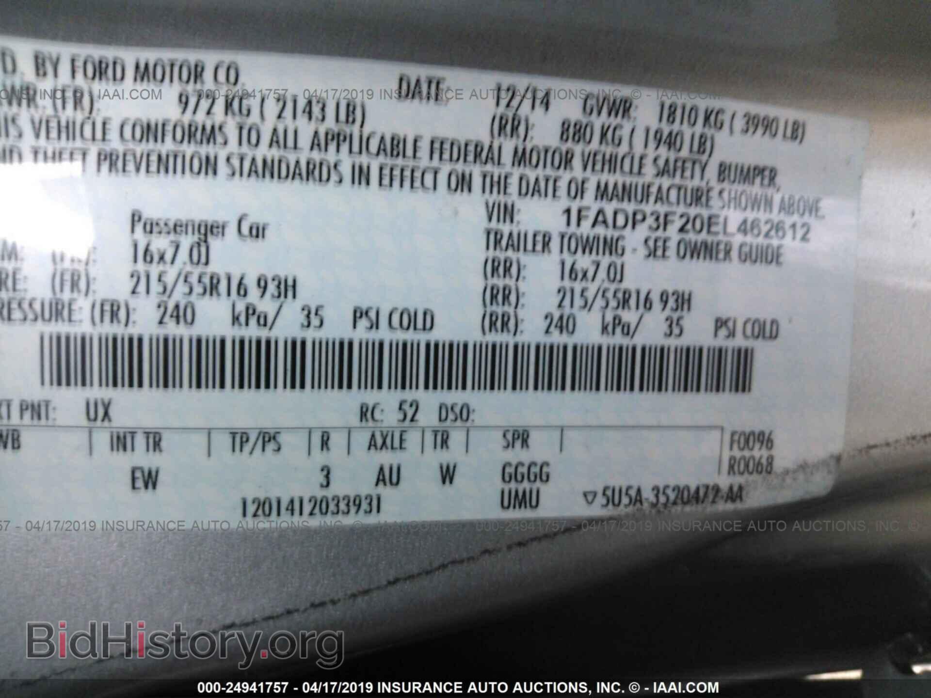 2014 FORD FOCUS - VIN: 1FADP3F20EL462612 - Photo 9