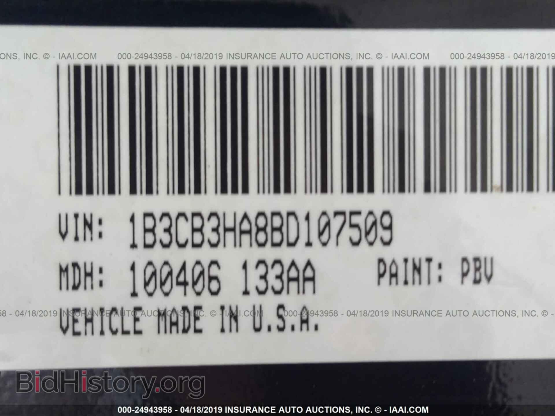 2011 DODGE CALIBER - VIN: 1B3CB3HA8BD107509 - Фото 9