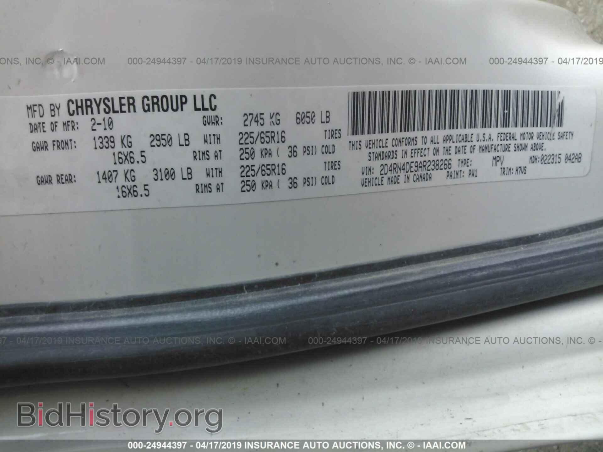 2010 DODGE GRAND CARAVAN - VIN: 2D4RN4DE9AR238266 - Фото 9