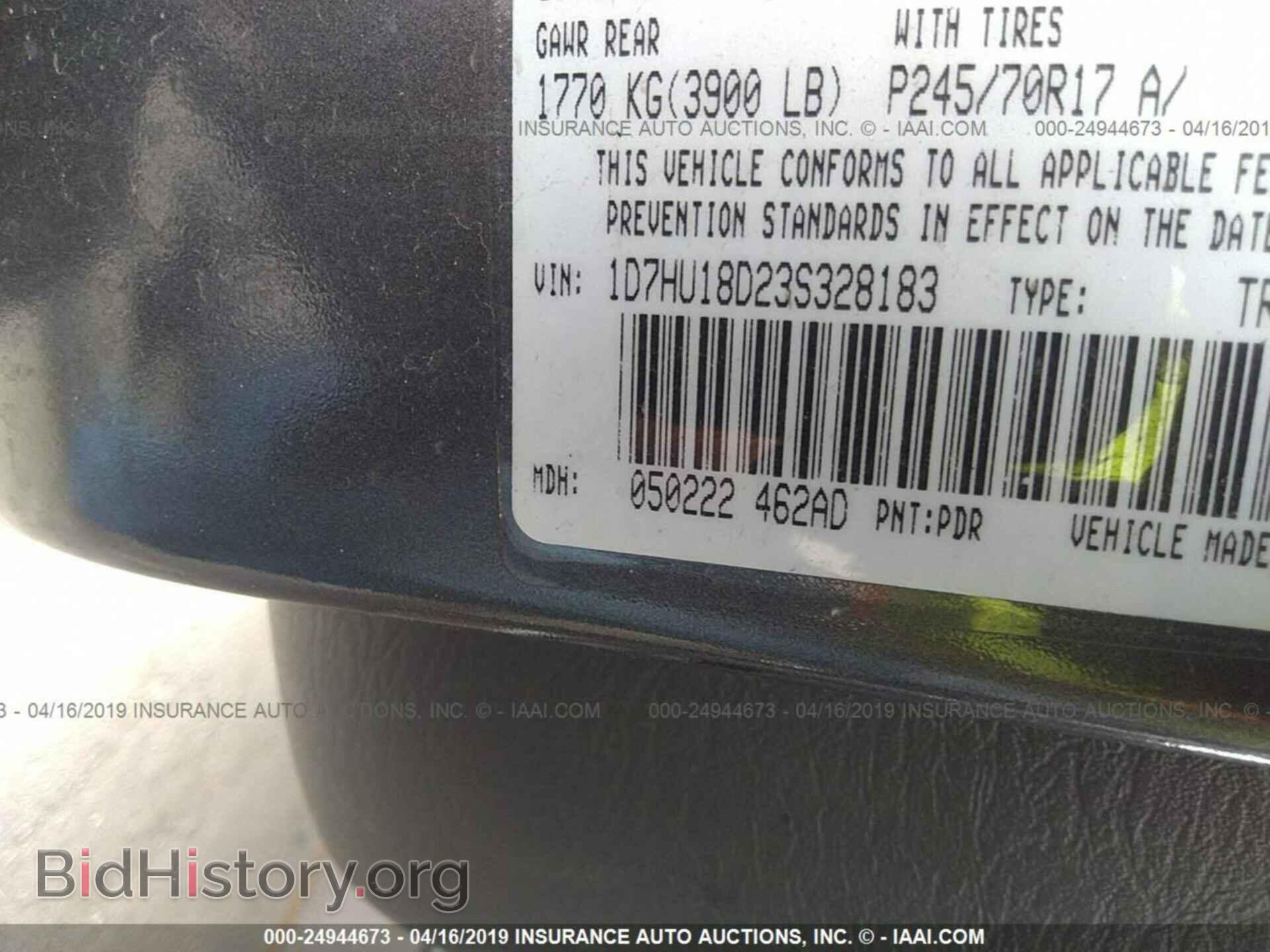 2003 DODGE RAM 1500 - VIN: 1D7HU18D23S328183 - Фото 9
