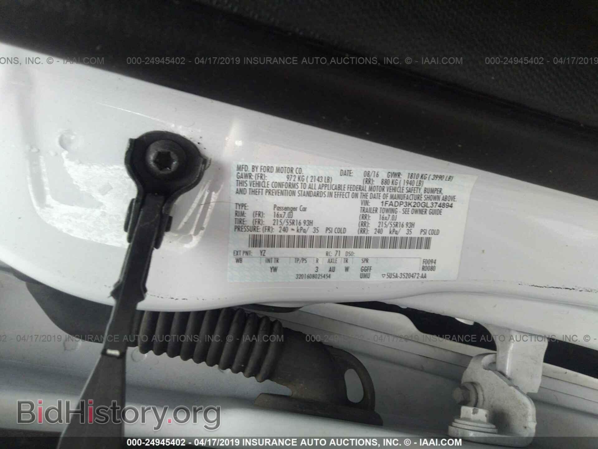 2016 FORD FOCUS - VIN: 1FADP3K20GL374894 - Photo 9