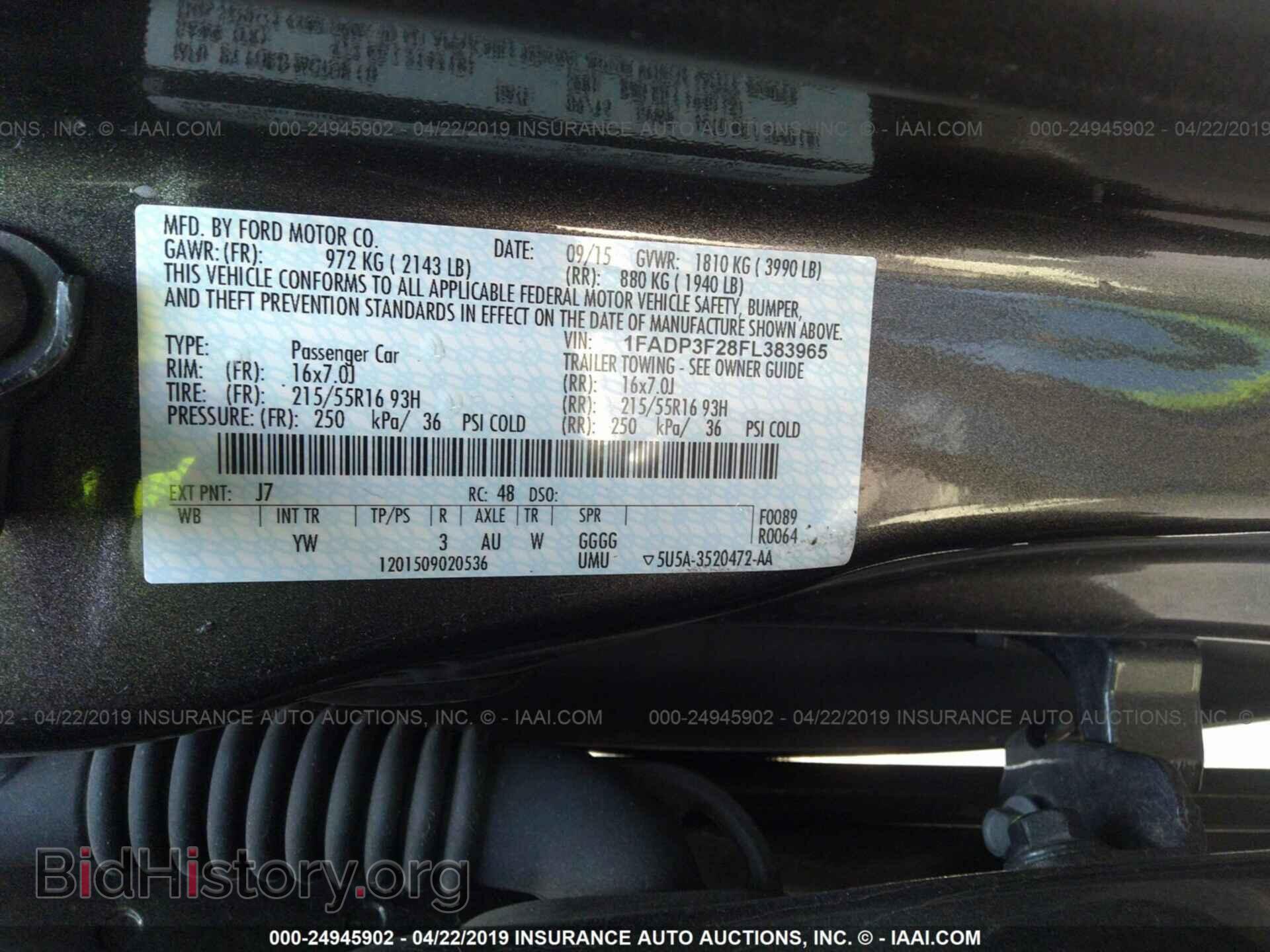 2015 FORD FOCUS - VIN: 1FADP3F28FL383965 - Фото 9