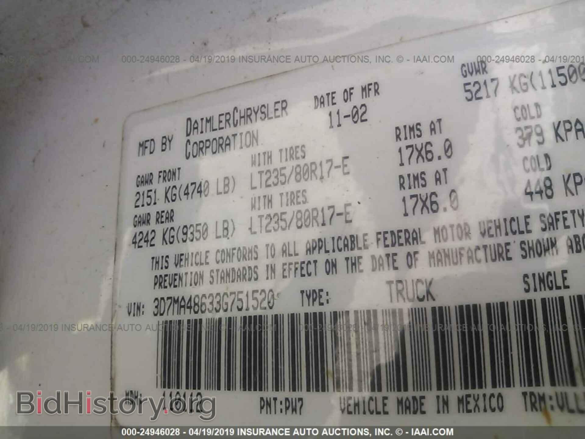 2003 DODGE RAM 3500 - VIN: 3D7MA48633G751520 - Photo 9
