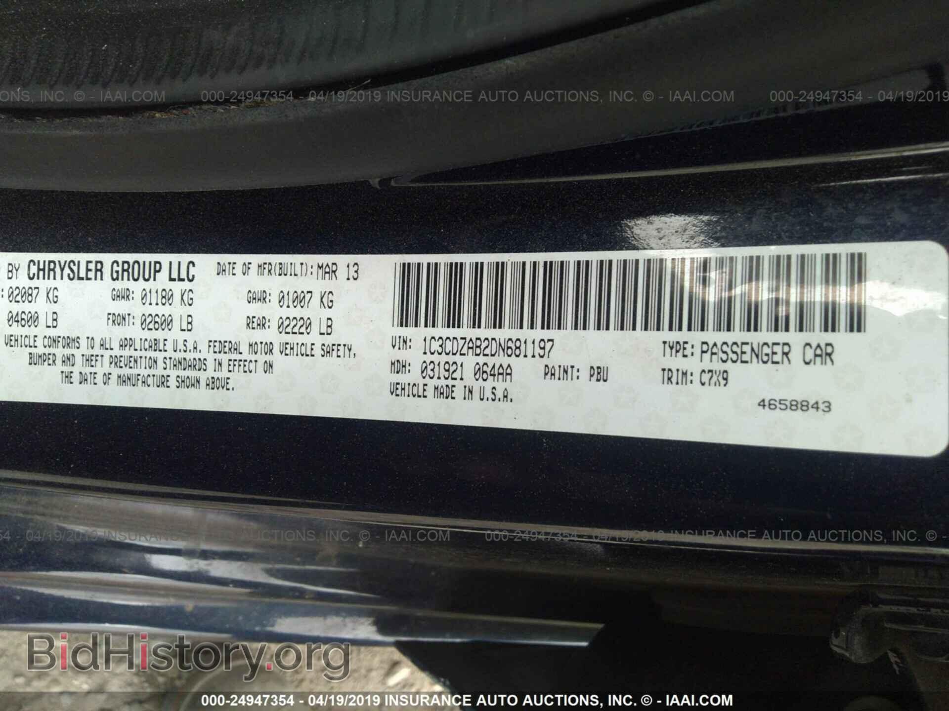 2013 DODGE AVENGER - VIN: 1C3CDZAB2DN681197 - Photo 9