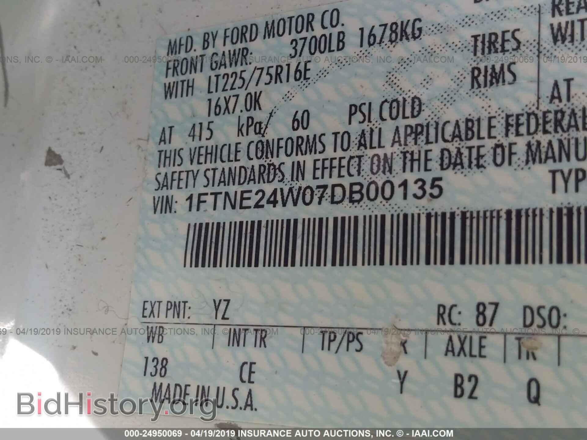 2007 FORD ECONOLINE - VIN: 1FTNE24W07DB00135 - Фото 9