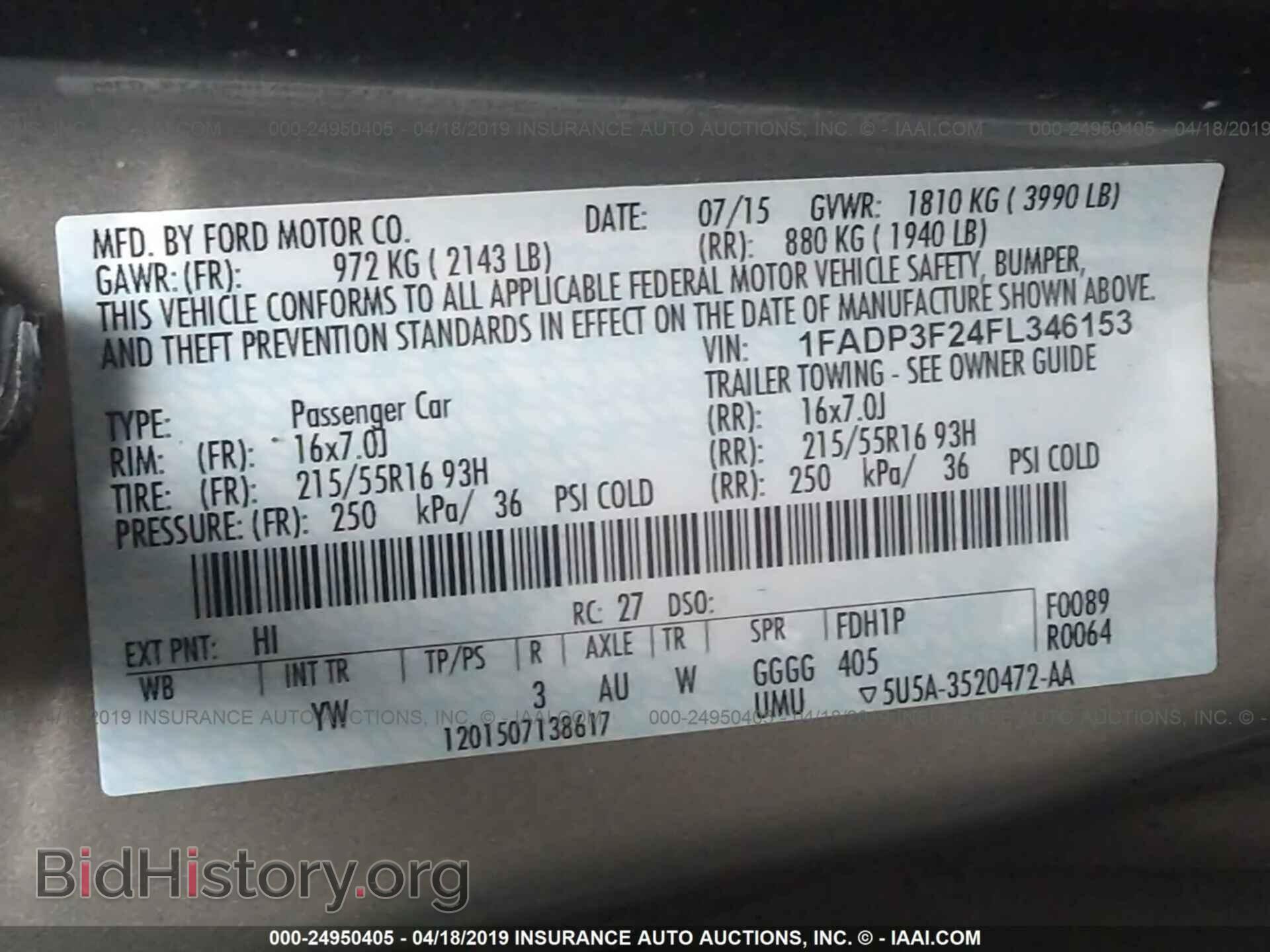 2015 FORD FOCUS - VIN: 1FADP3F24FL346153 - Photo 9