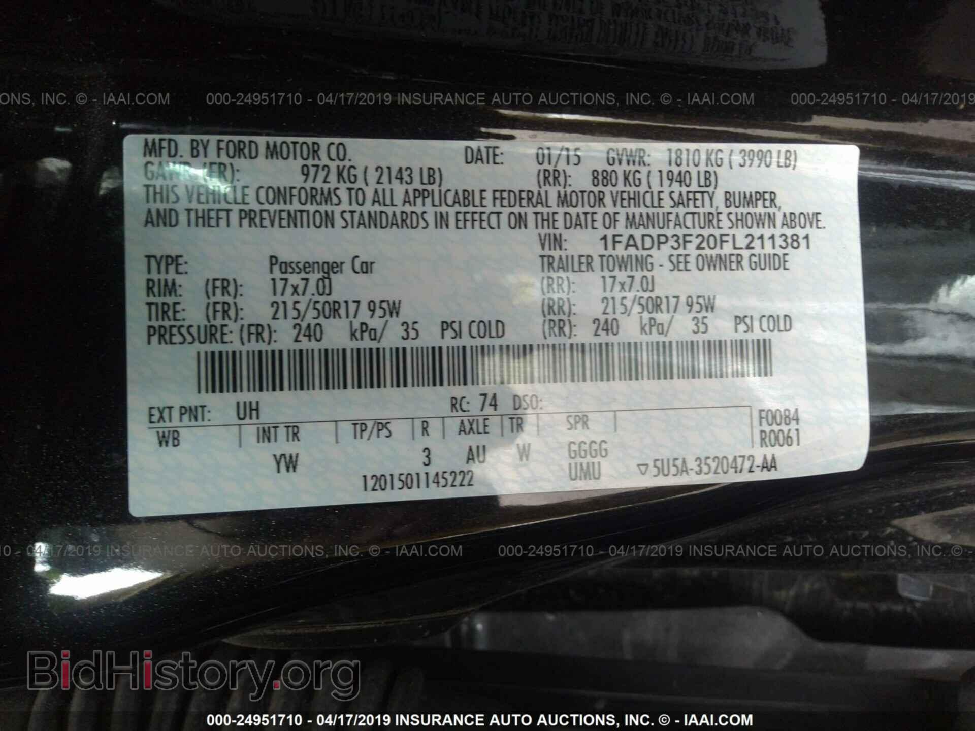 2015 FORD FOCUS - VIN: 1FADP3F20FL211381 - Photo 9