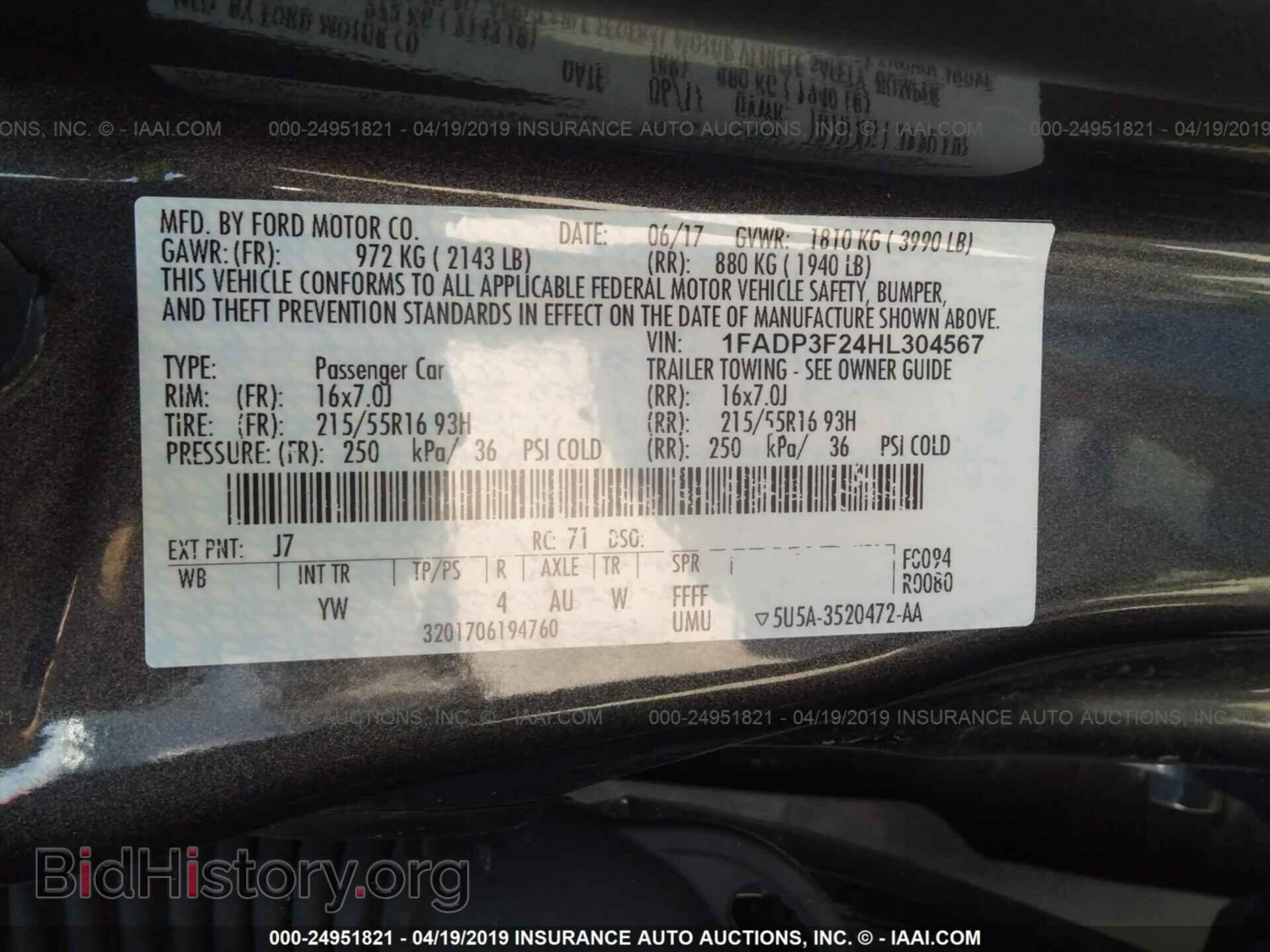 2017 FORD FOCUS - VIN: 1FADP3F24HL304567 - Photo 9