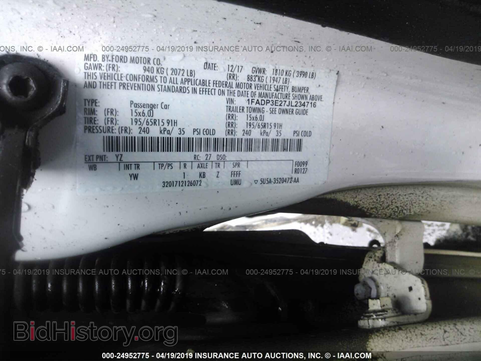 2018 FORD FOCUS - VIN: 1FADP3E27JL234716 - Photo 9