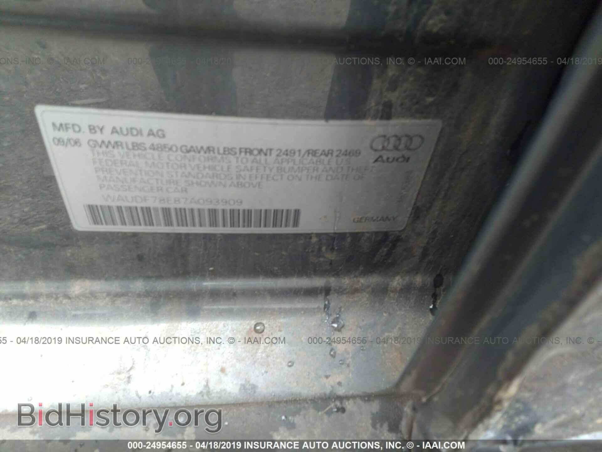 2007 AUDI A4 - VIN: WAUDF78E87A093909 - Photo 9