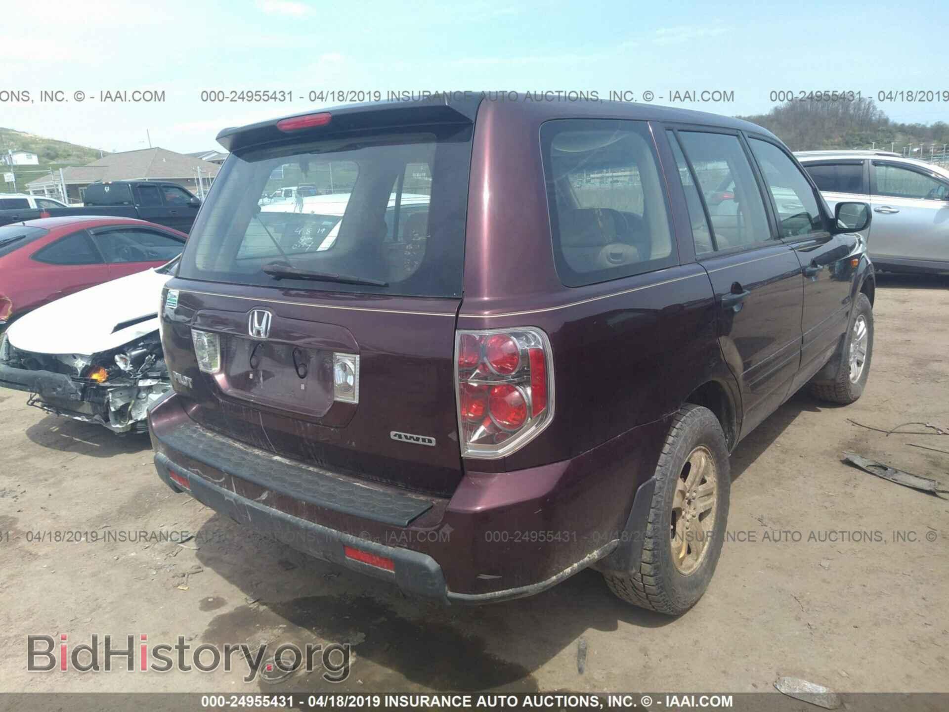 2007 HONDA PILOT - VIN: 2HKYF18187H537796 - Фото 4