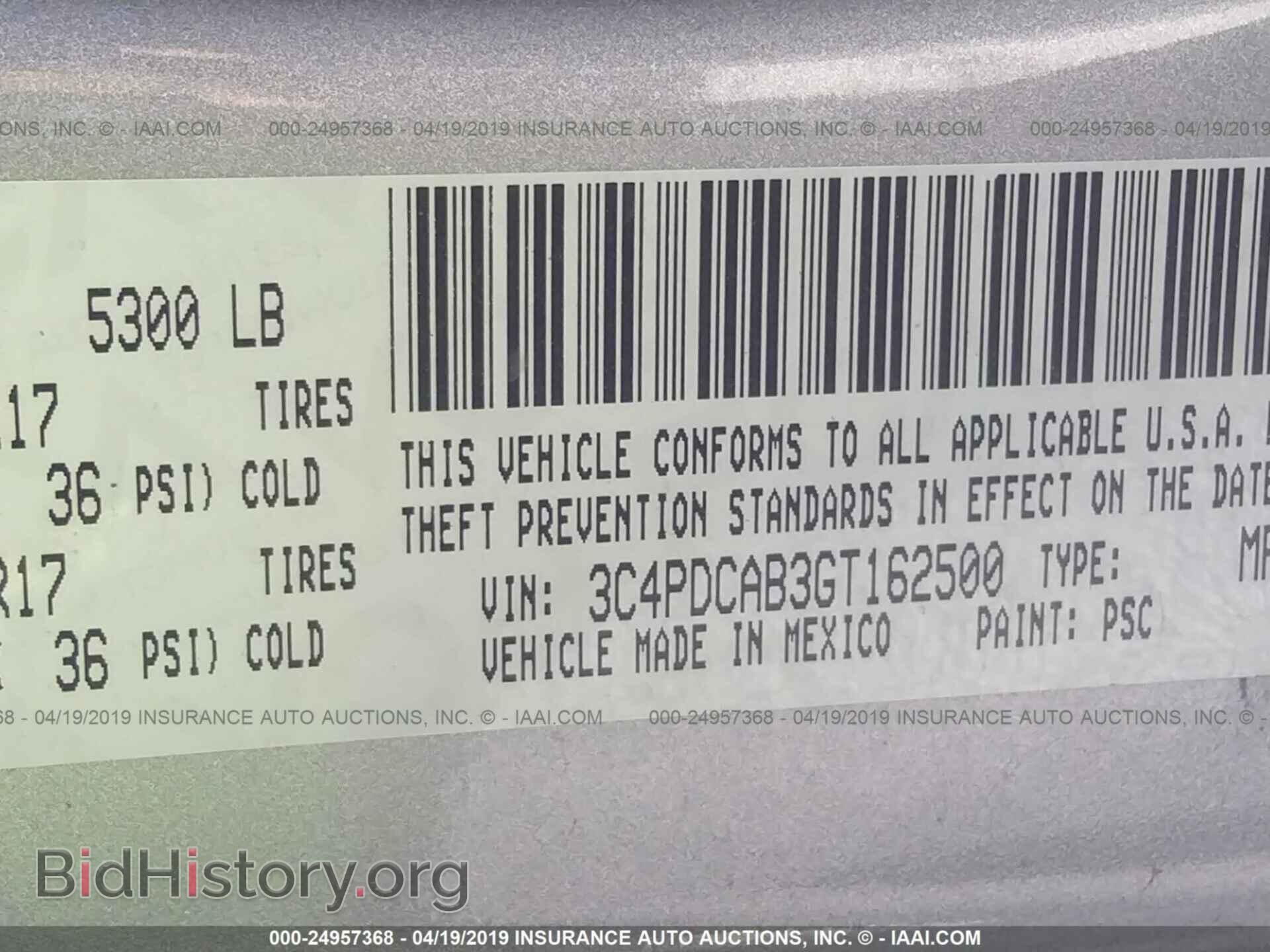 2016 DODGE JOURNEY - VIN: 3C4PDCAB3GT162500 - Фото 9