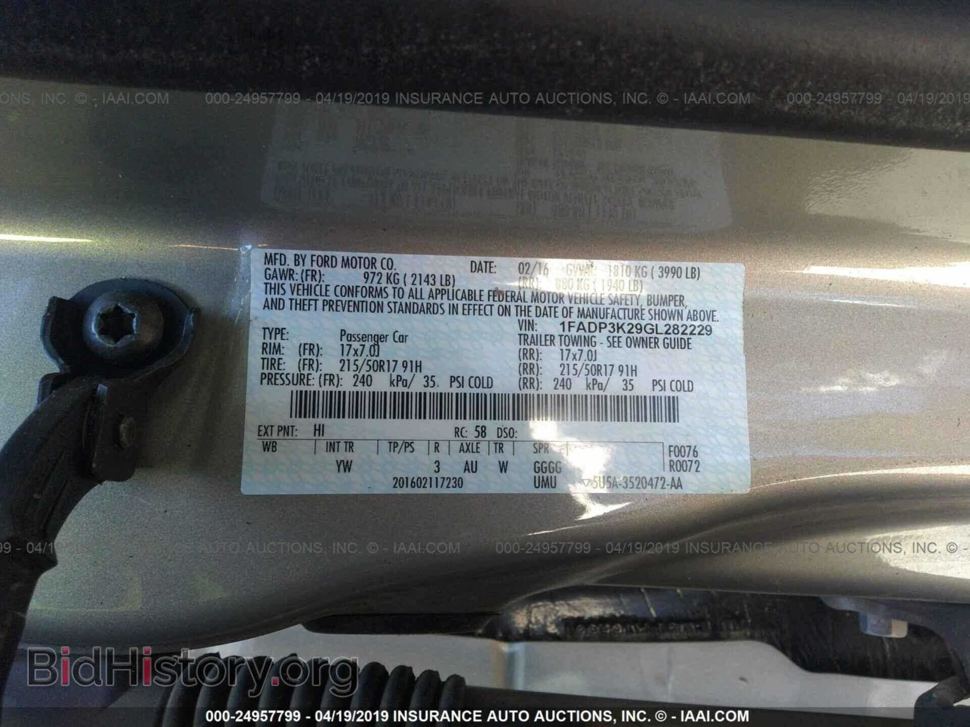2016 FORD FOCUS - VIN: 1FADP3K29GL282229 - Photo 9