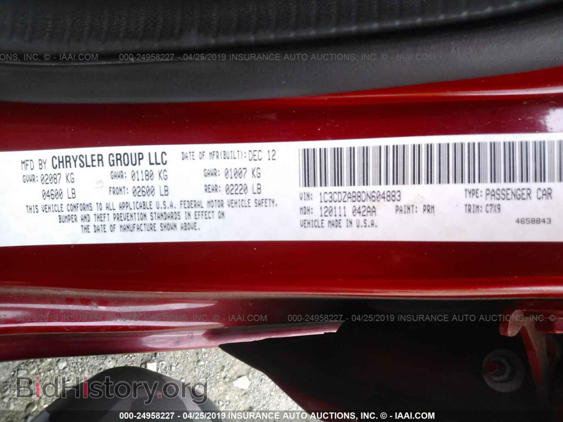 2013 DODGE AVENGER - VIN: 1C3CDZAB8DN604883 - Фото 9