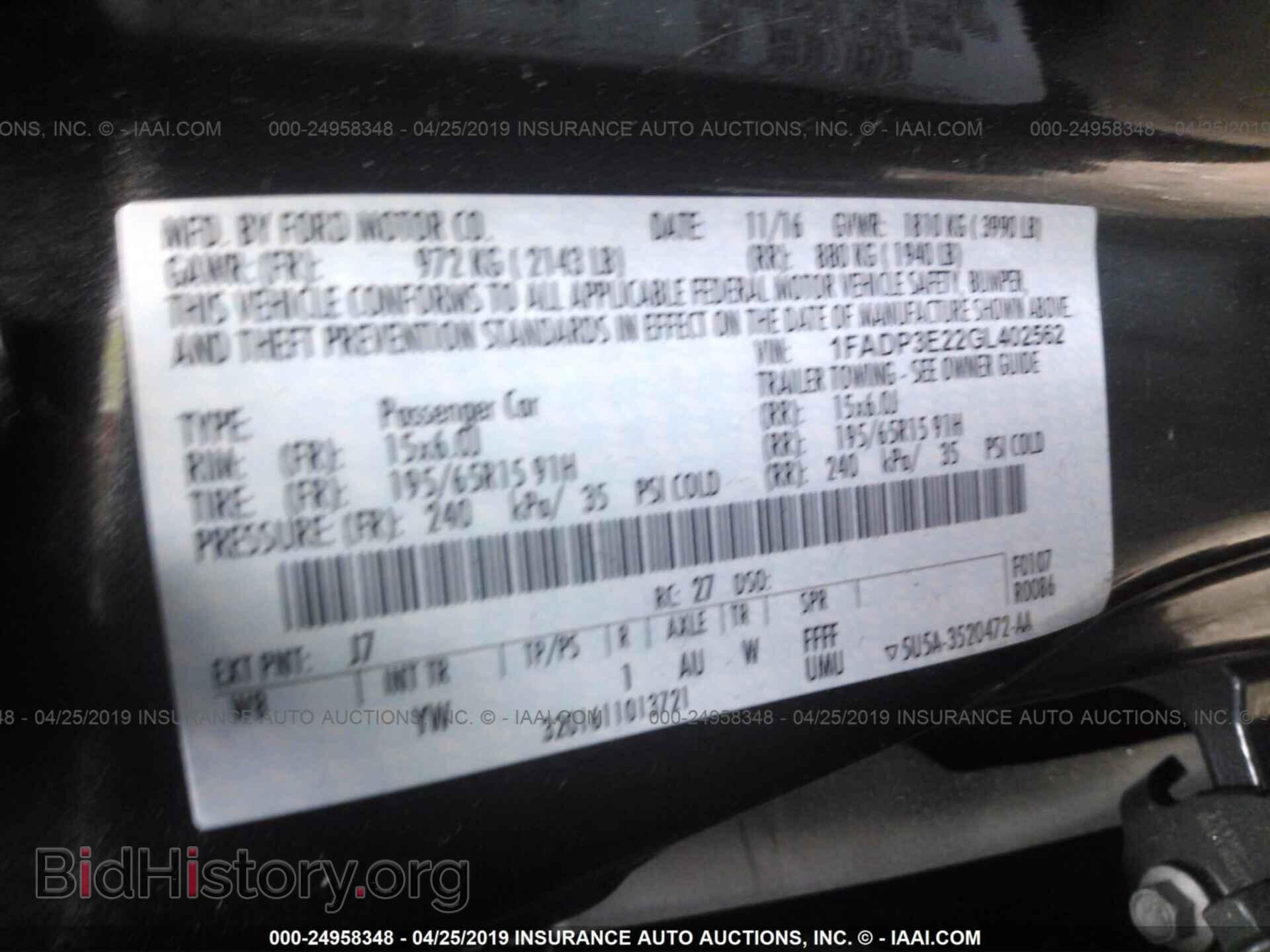 2016 FORD FOCUS - VIN: 1FADP3E22GL402562 - Photo 9
