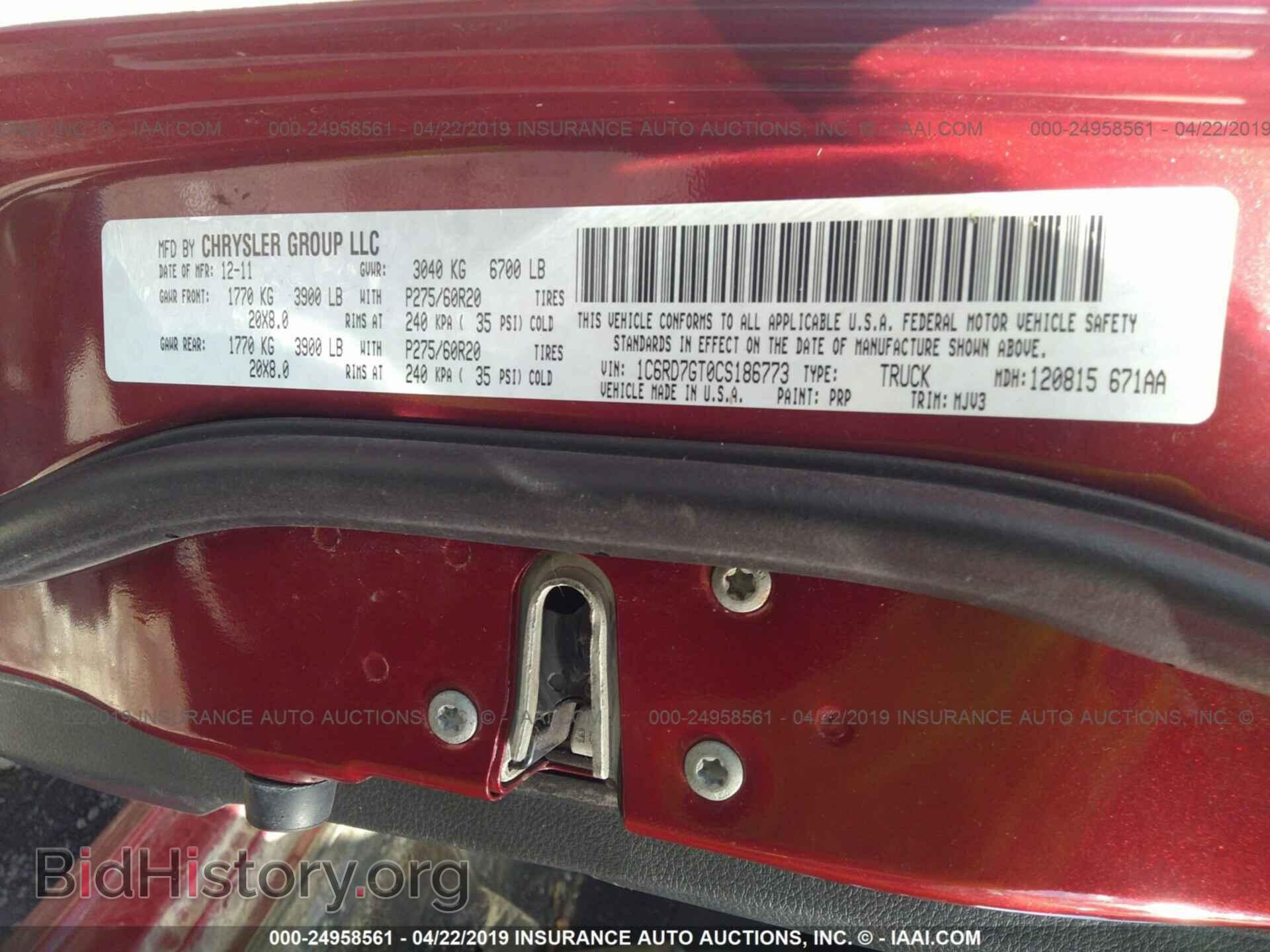 2012 DODGE RAM 1500 - VIN: 1C6RD7GT0CS186773 - Photo 9
