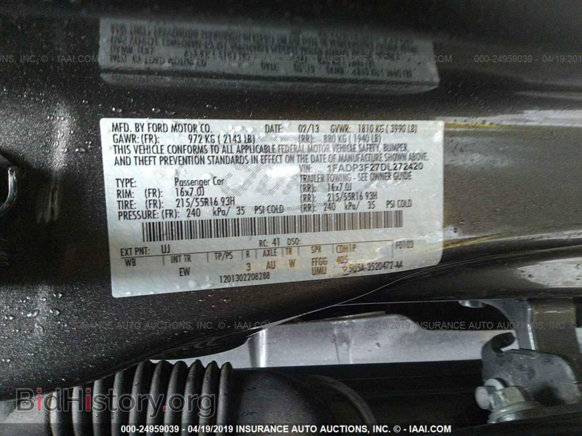 2013 FORD FOCUS - VIN: 1FADP3F27DL272420 - Photo 9