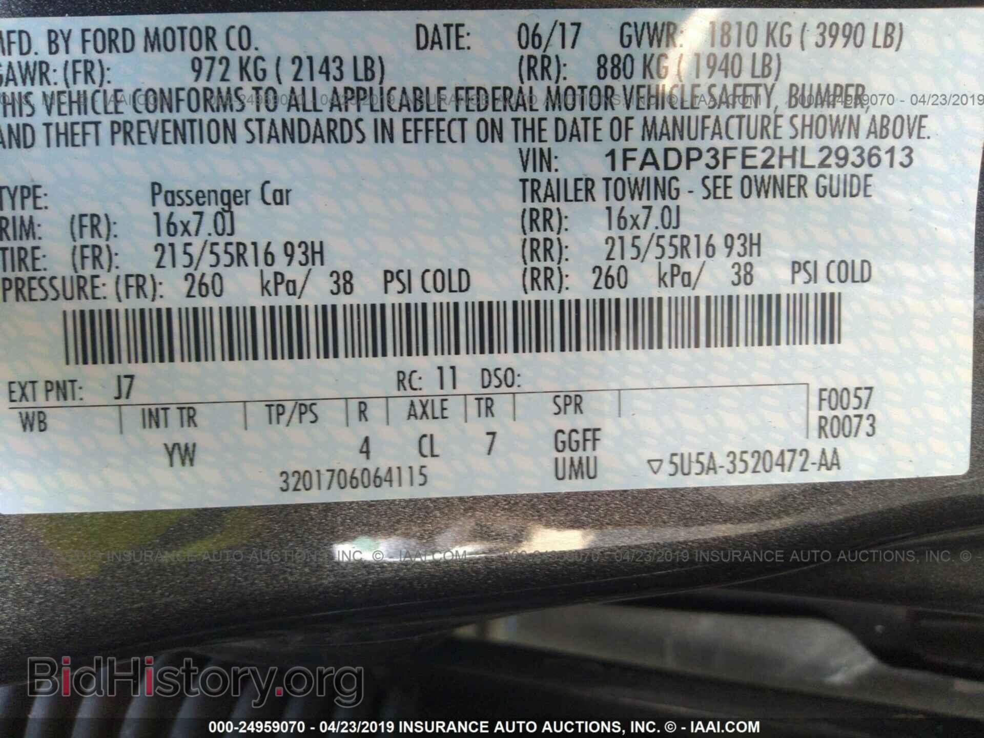 2017 FORD FOCUS - VIN: 1FADP3FE2HL293613 - Photo 9