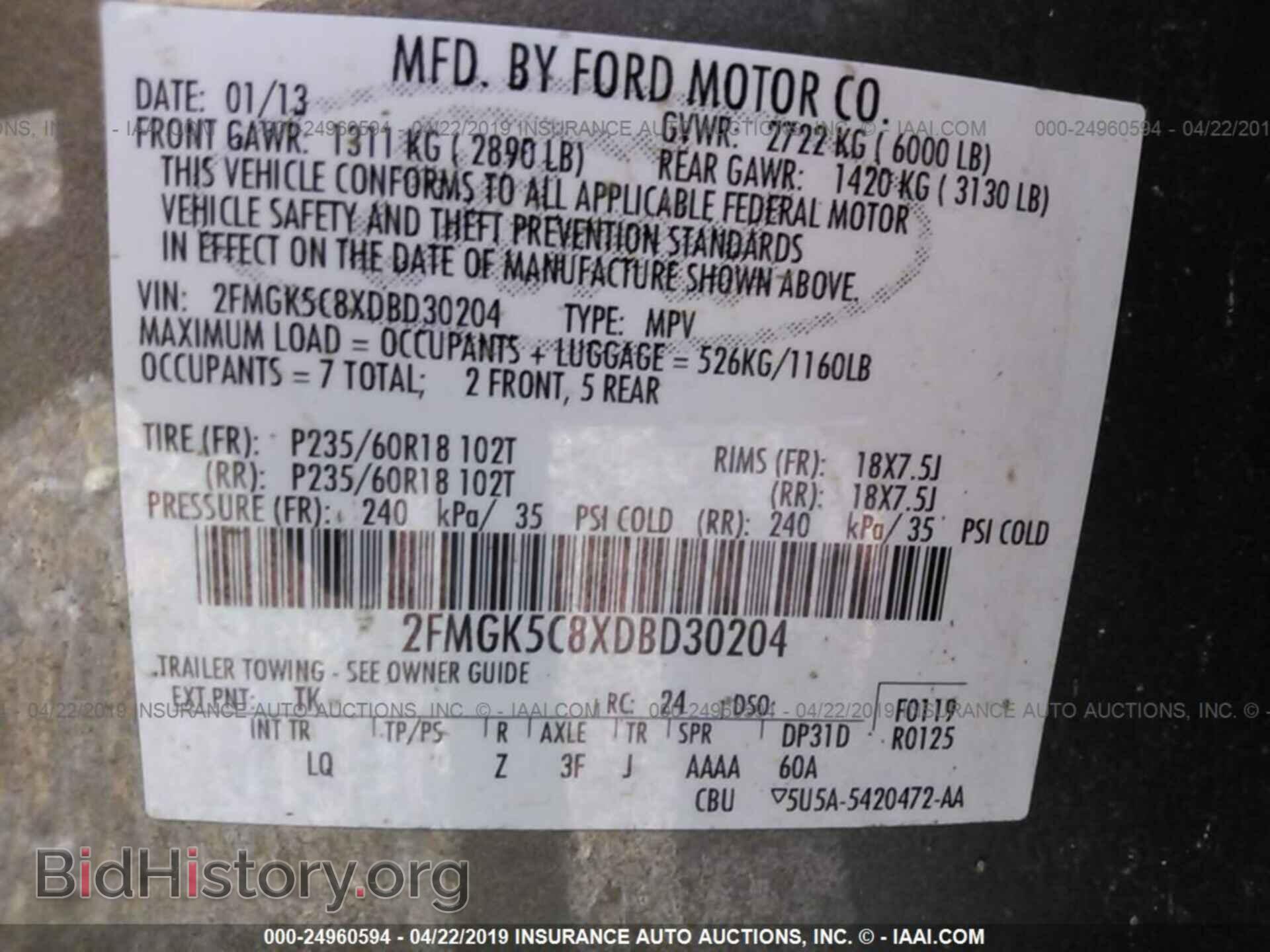 2013 FORD FLEX - VIN: 2FMGK5C8XDBD30204 - Photo 9