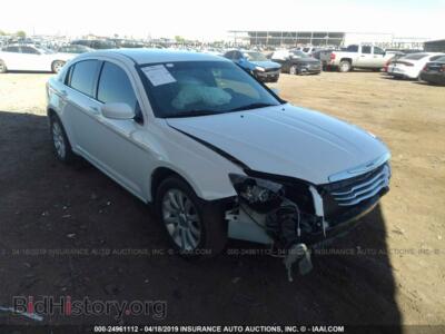 2012 Chrysler 200 Touring, white — VIN 1C3CCBBB7CN226367, IAAI