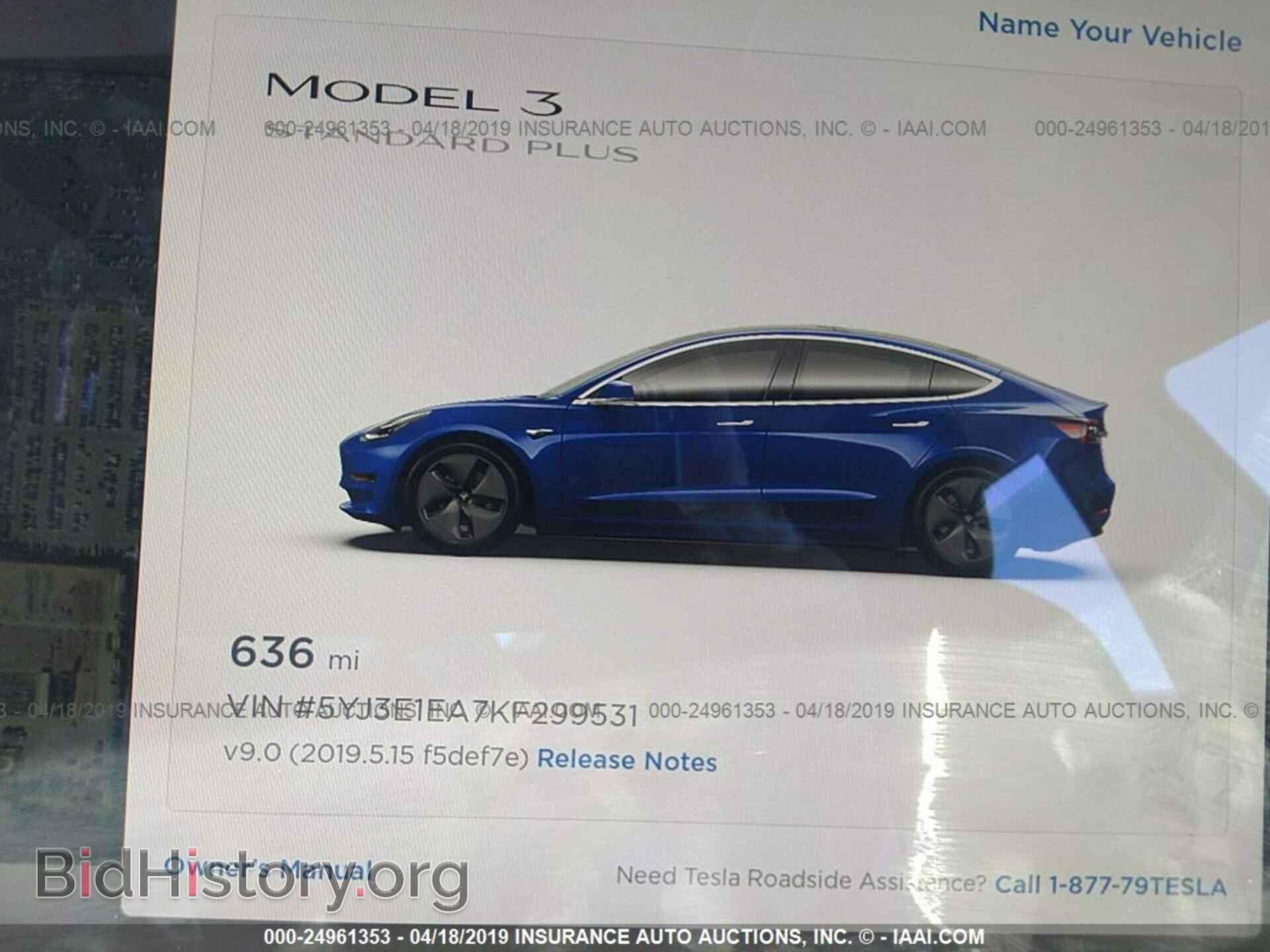 2019 TESLA MODEL 3 - VIN: 5YJ3E1EA7KF299531 - Photo 7