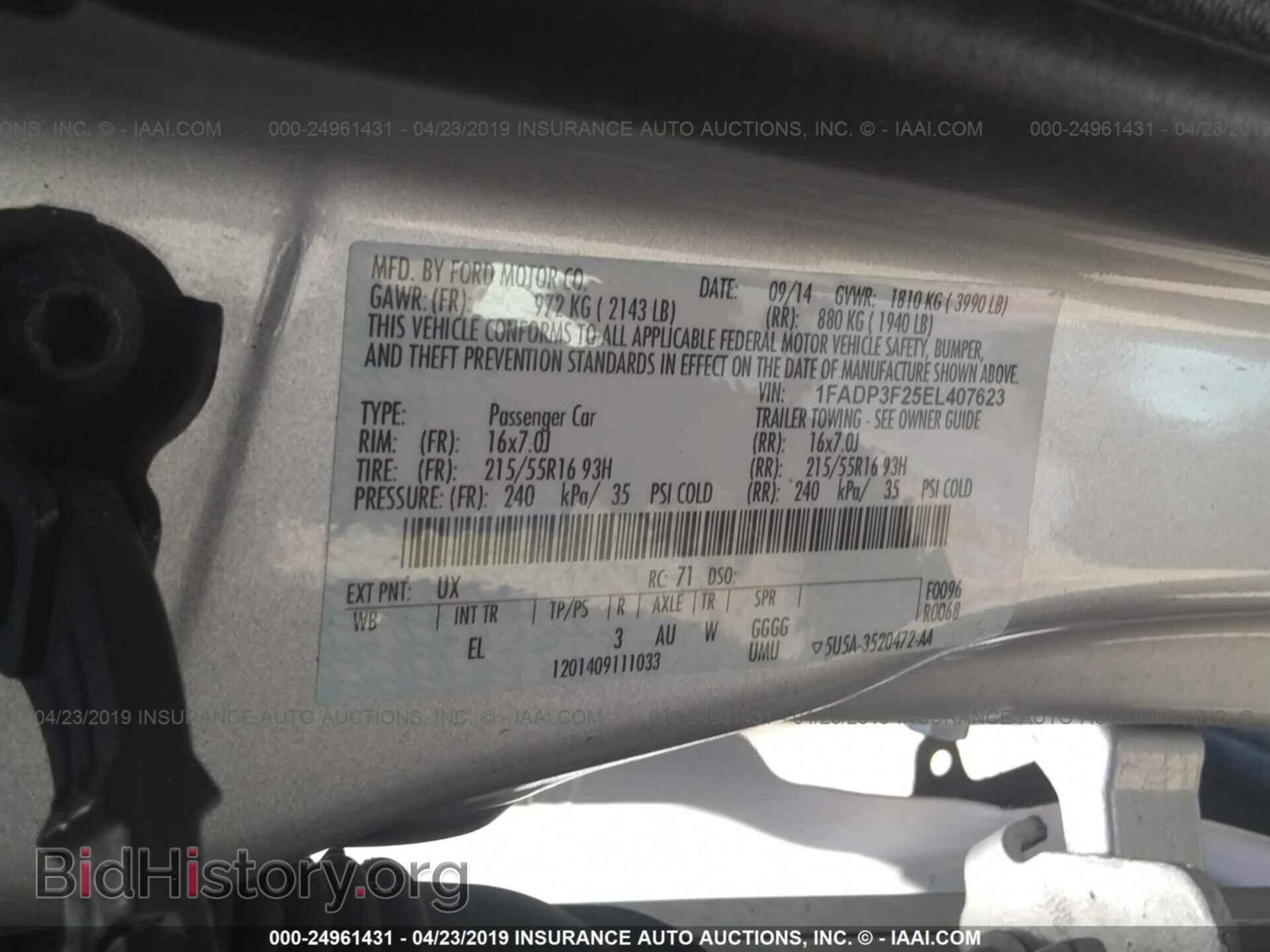 2014 FORD FOCUS - VIN: 1FADP3F25EL407623 - Photo 9