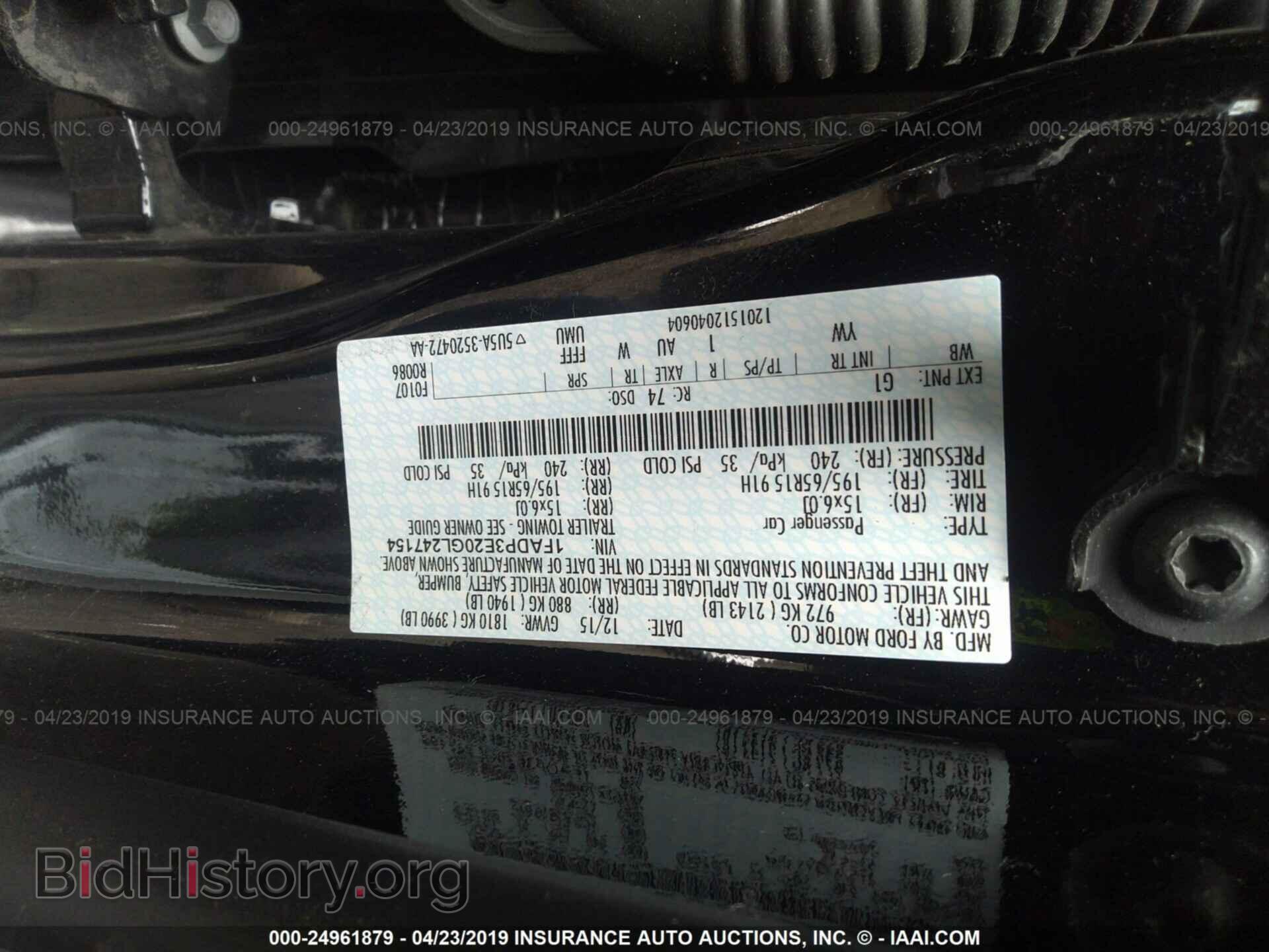 2016 FORD FOCUS - VIN: 1FADP3E20GL247154 - Фото 9