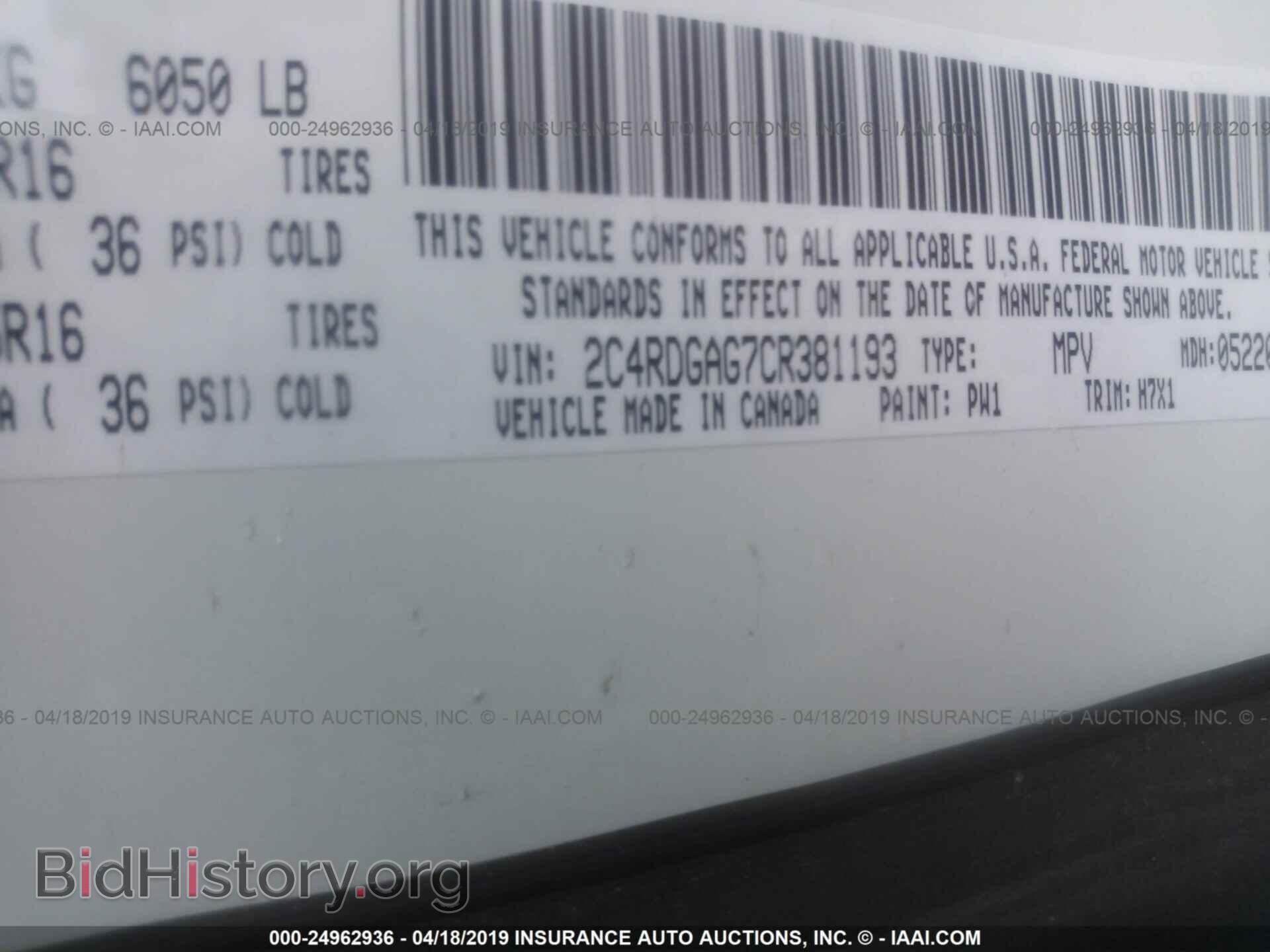 2012 DODGE RAM VAN - VIN: 2C4RDGAG7CR381193 - Photo 9