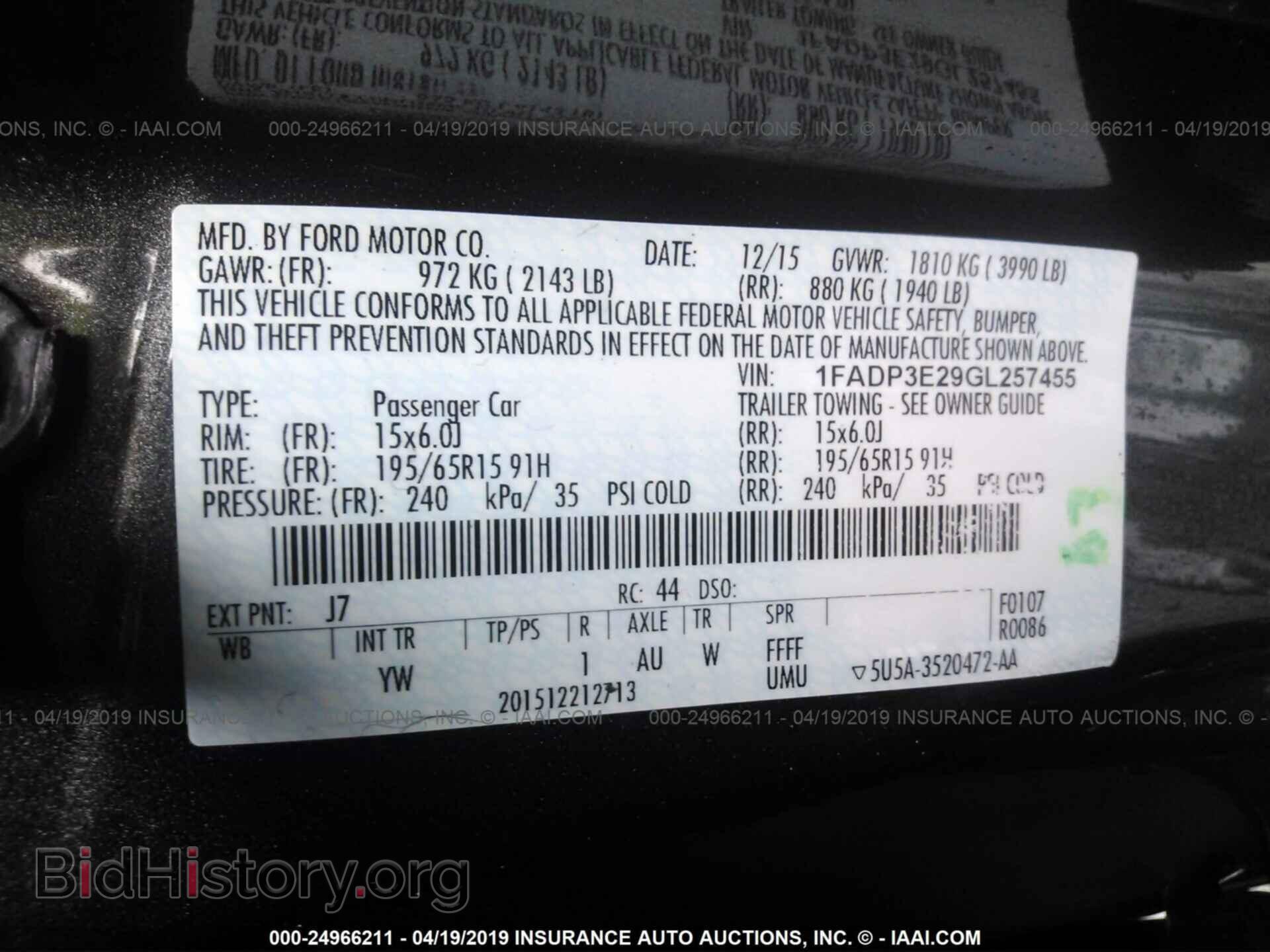 2016 FORD FOCUS - VIN: 1FADP3E29GL257455 - Фото 9