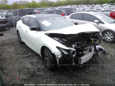 2017 Nissan MAXIMA 3.5S/SV/SL/SR/Plat, white — VIN 1N4AA6AP8HC395190, IAAI
