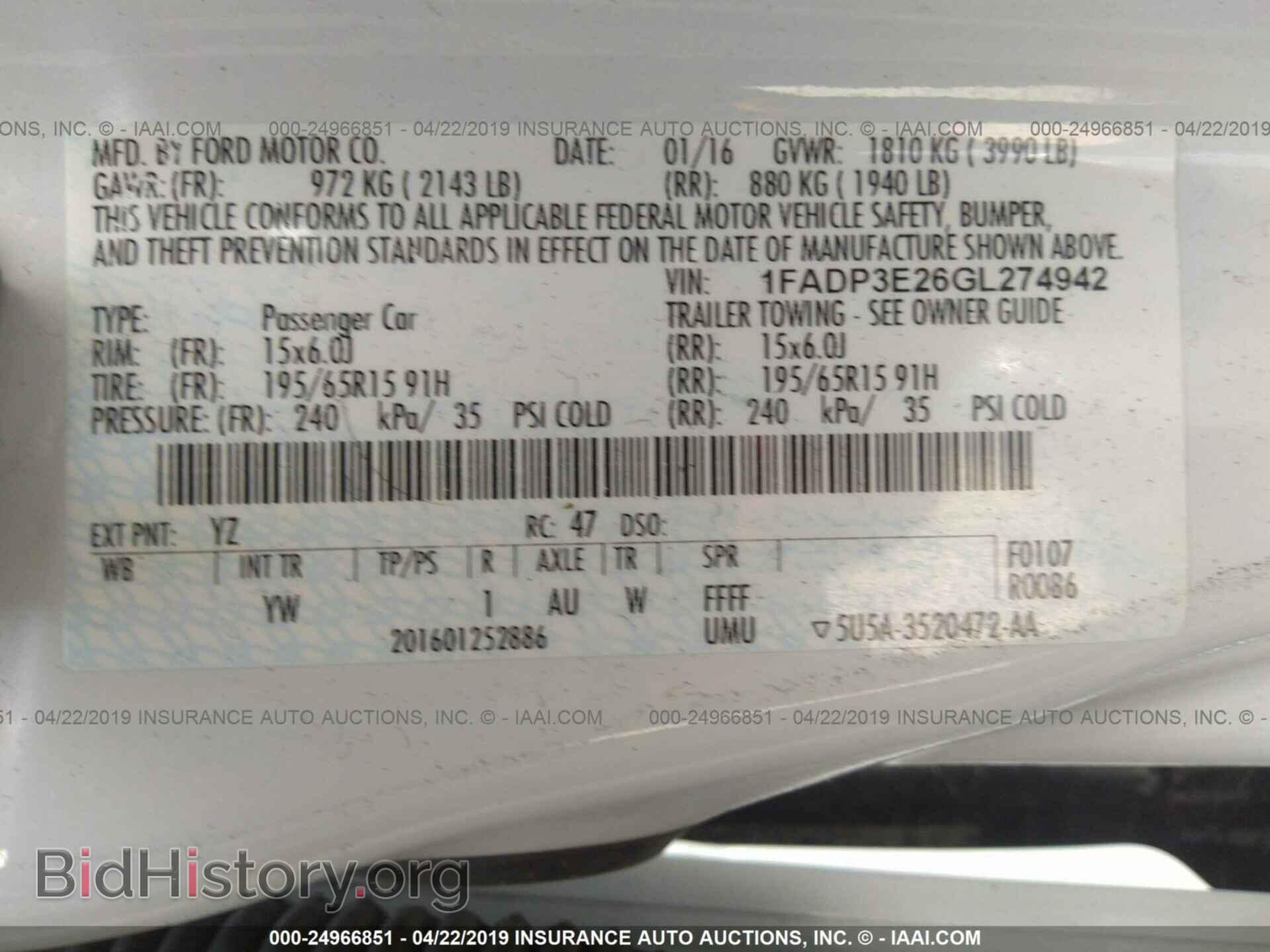 2016 FORD FOCUS - VIN: 1FADP3E26GL274942 - Photo 9