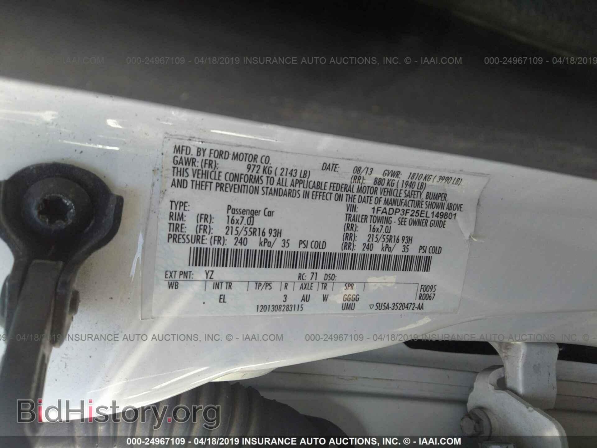 2014 FORD FOCUS - VIN: 1FADP3F25EL149801 - Photo 9