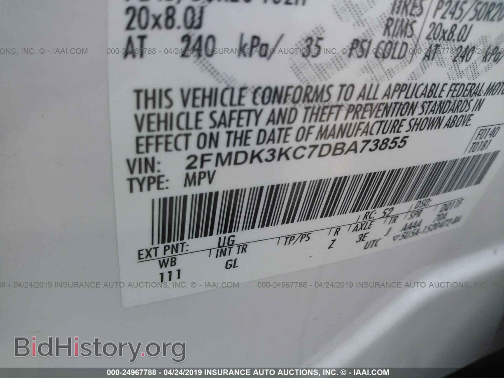 2013 FORD EDGE - VIN: 2FMDK3KC7DBA73855 - Photo 9