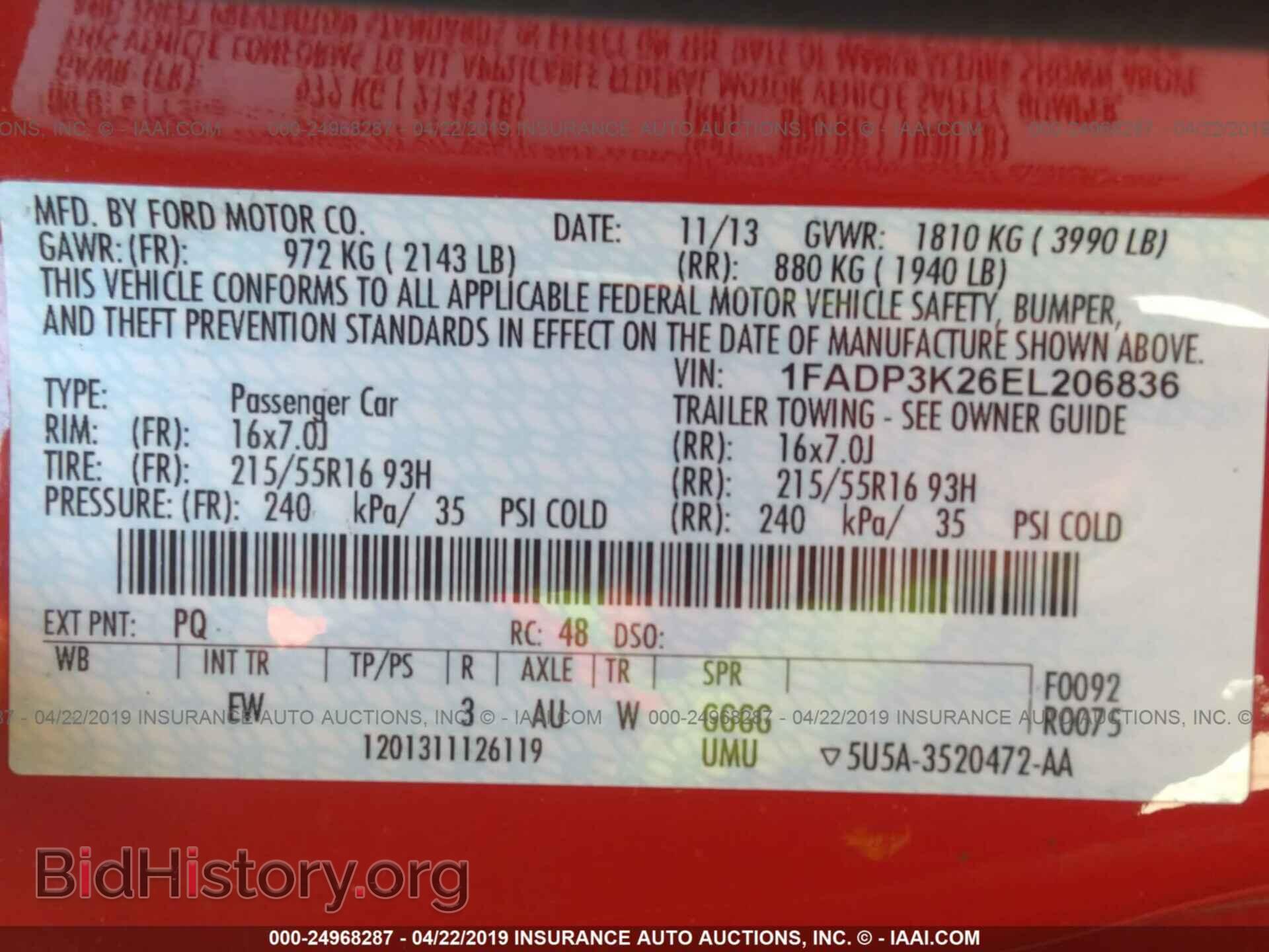 2014 FORD FOCUS - VIN: 1FADP3K26EL206836 - Photo 9