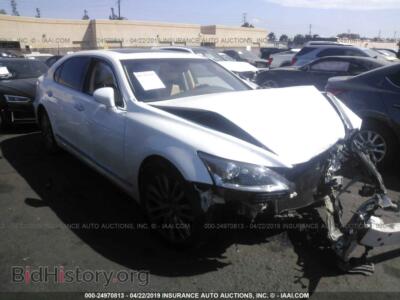 2014 Lexus LS, белый — VIN JTHGL5EF8E5052968, IAAI
