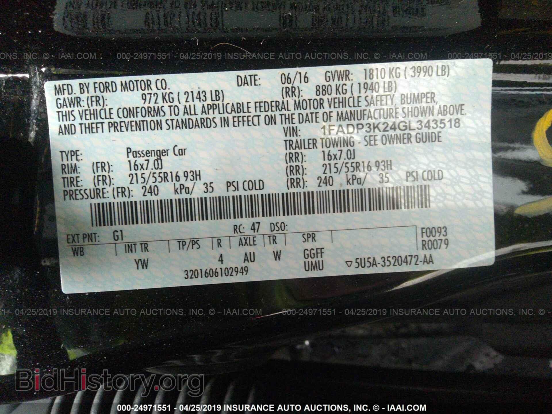 2016 FORD FOCUS - VIN: 1FADP3K24GL343518 - Photo 9