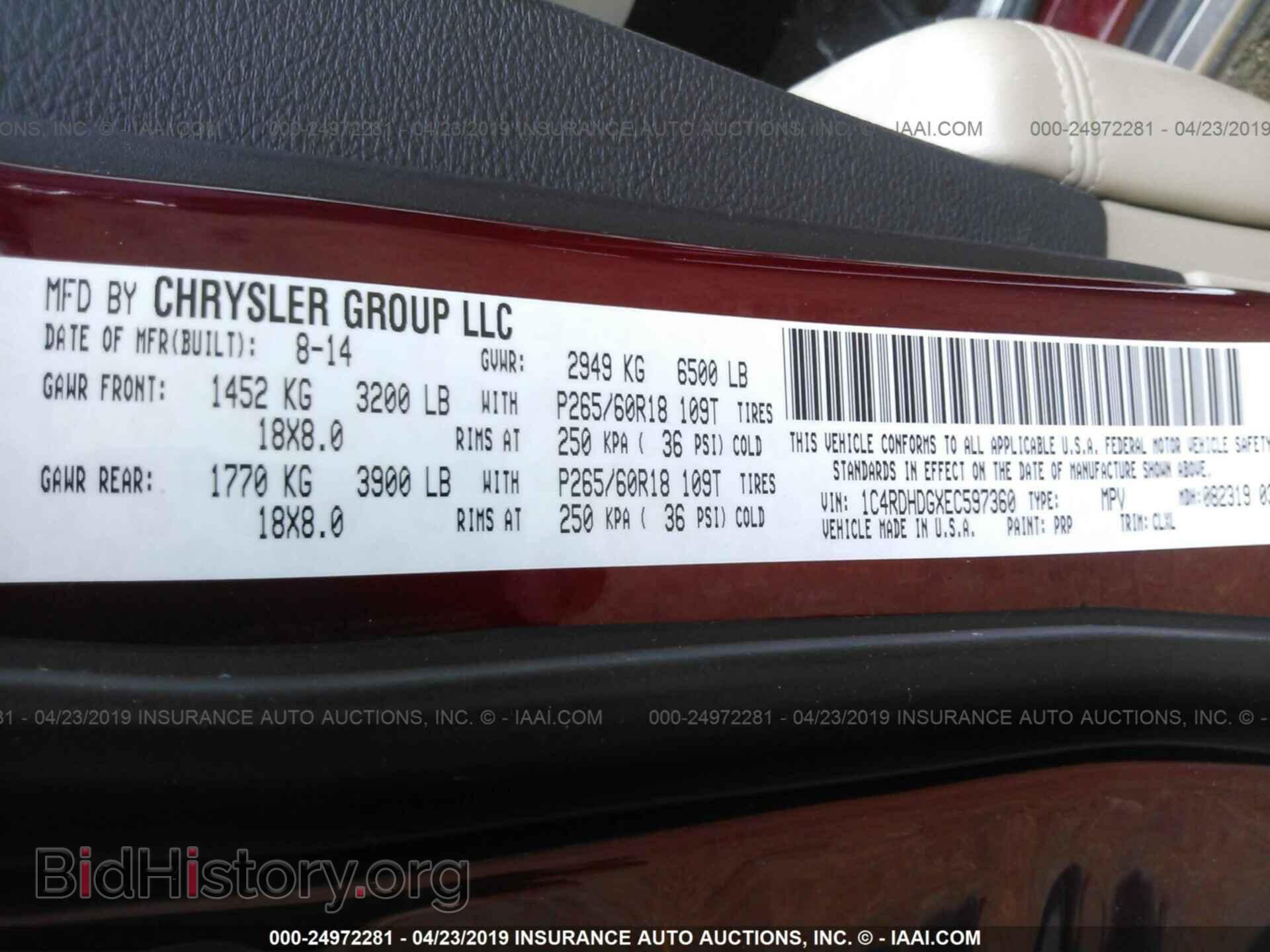 2014 DODGE DURANGO - VIN: 1C4RDHDGXEC597360 - Photo 9