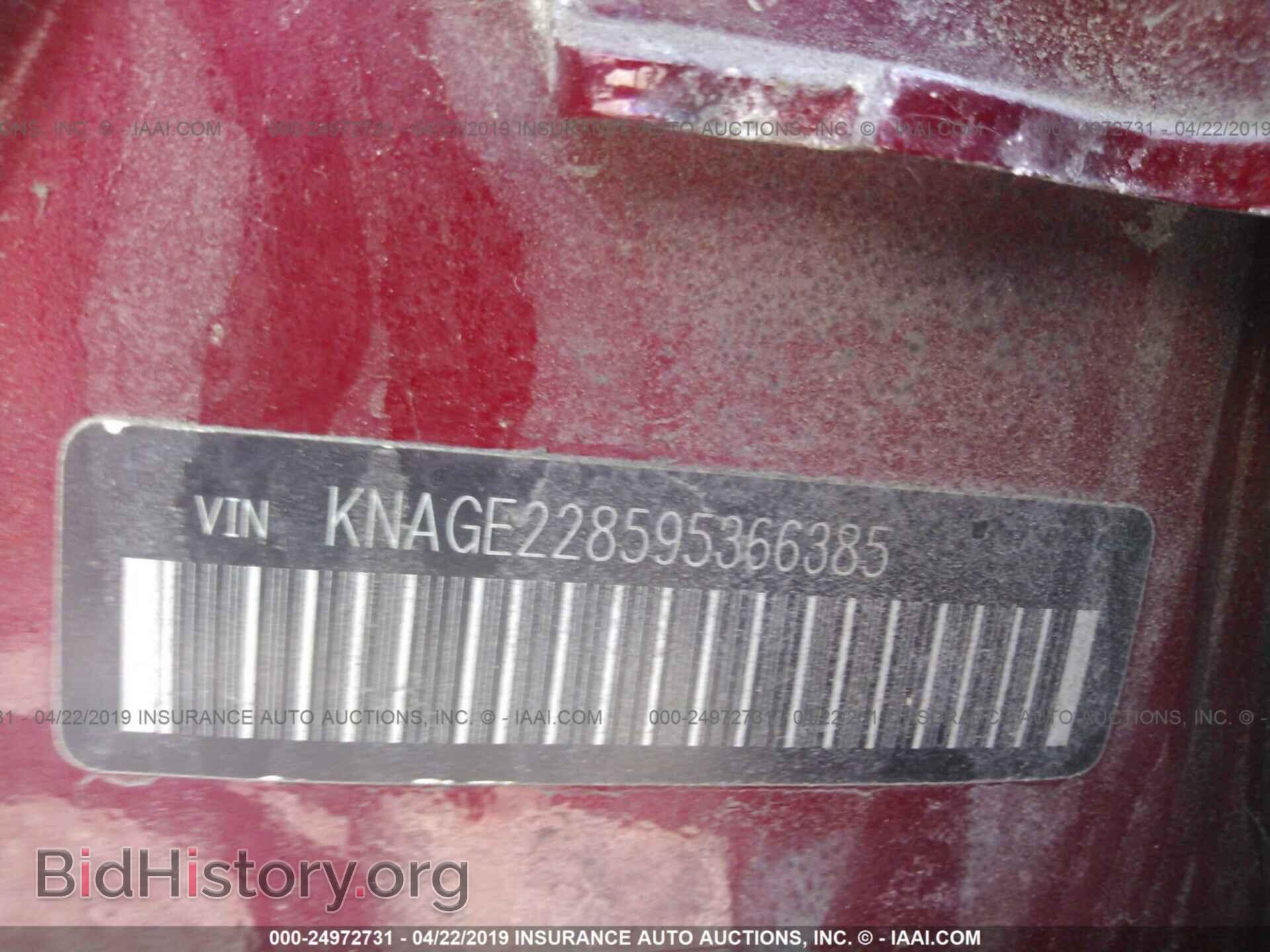 2009 KIA OPTIMA - VIN: KNAGE228595366385 - Фото 9