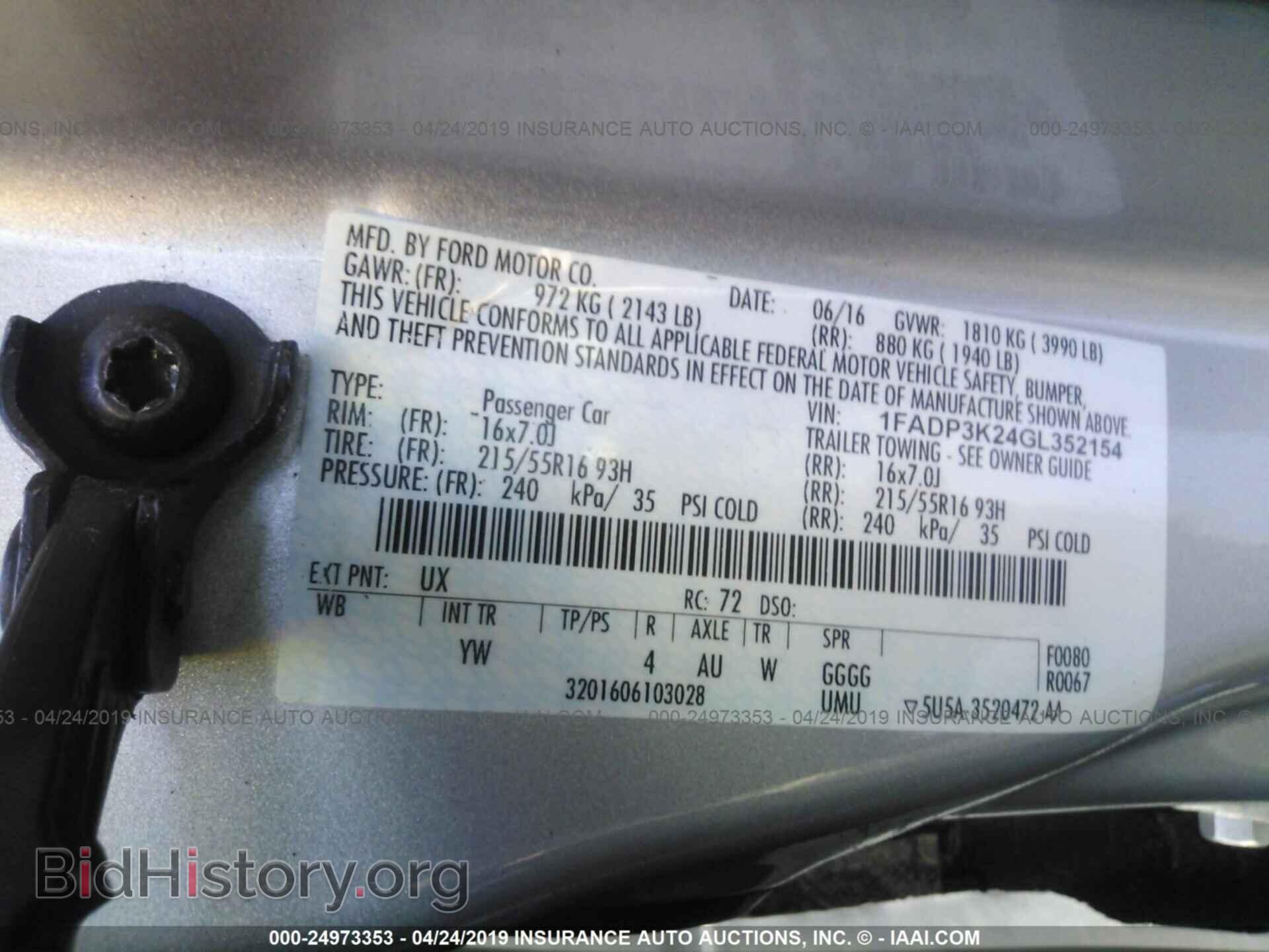 2016 FORD FOCUS - VIN: 1FADP3K24GL352154 - Photo 9