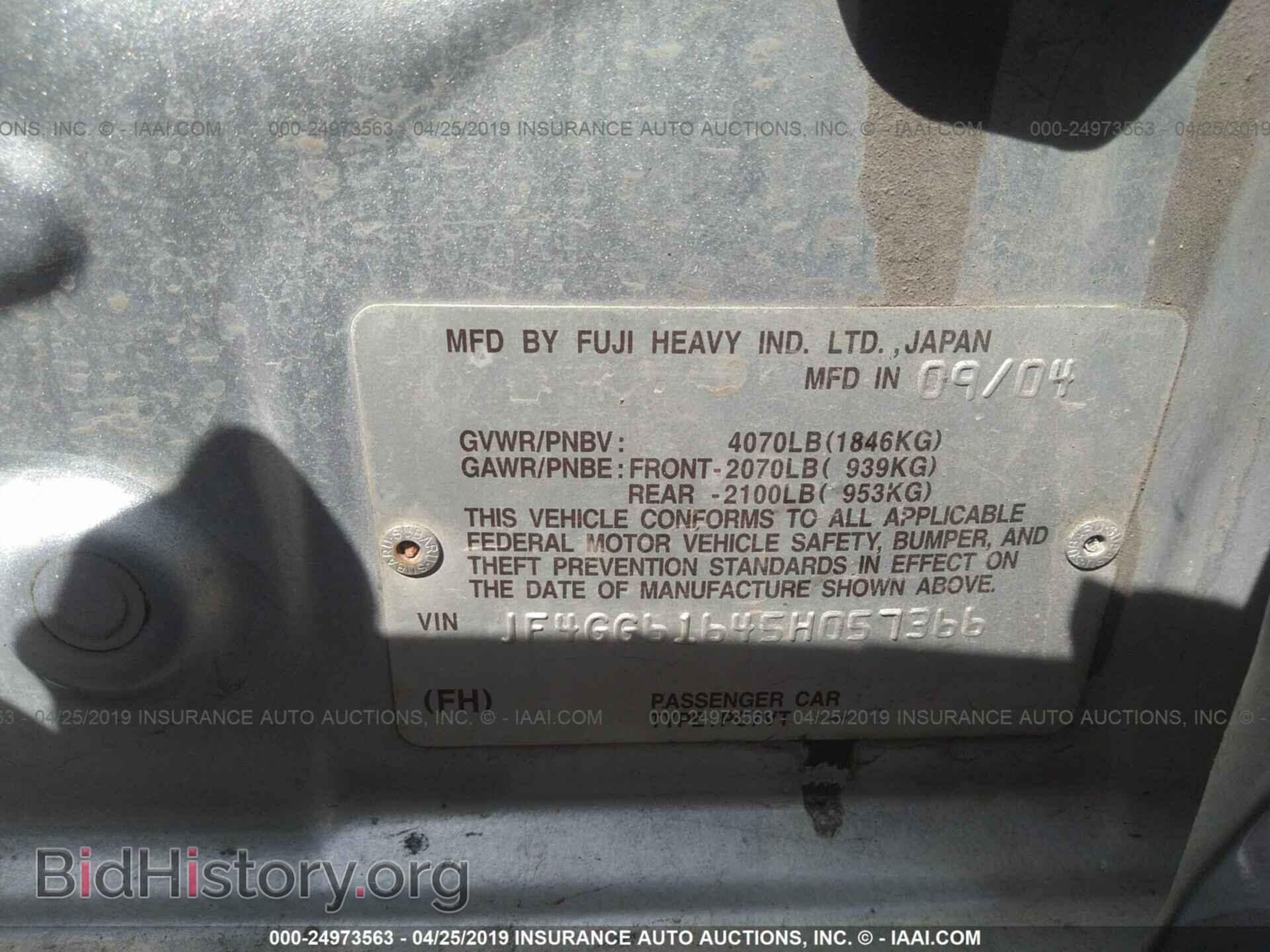 2005 SAAB 9-2 - VIN: JF4GG61645H057366 - Photo 9
