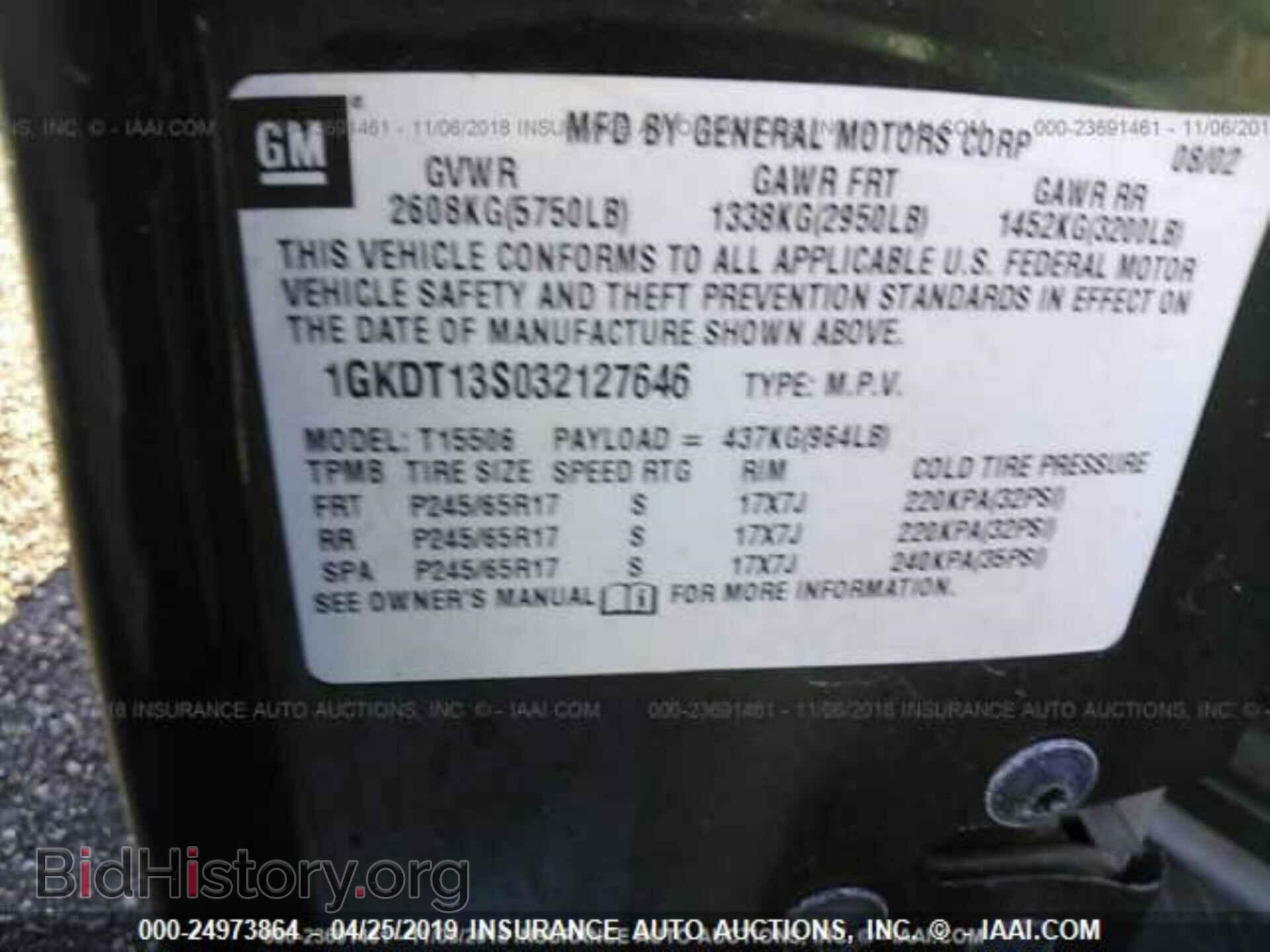 2003 GMC ENVOY - VIN: 1GKDT13S032127646 - Photo 9