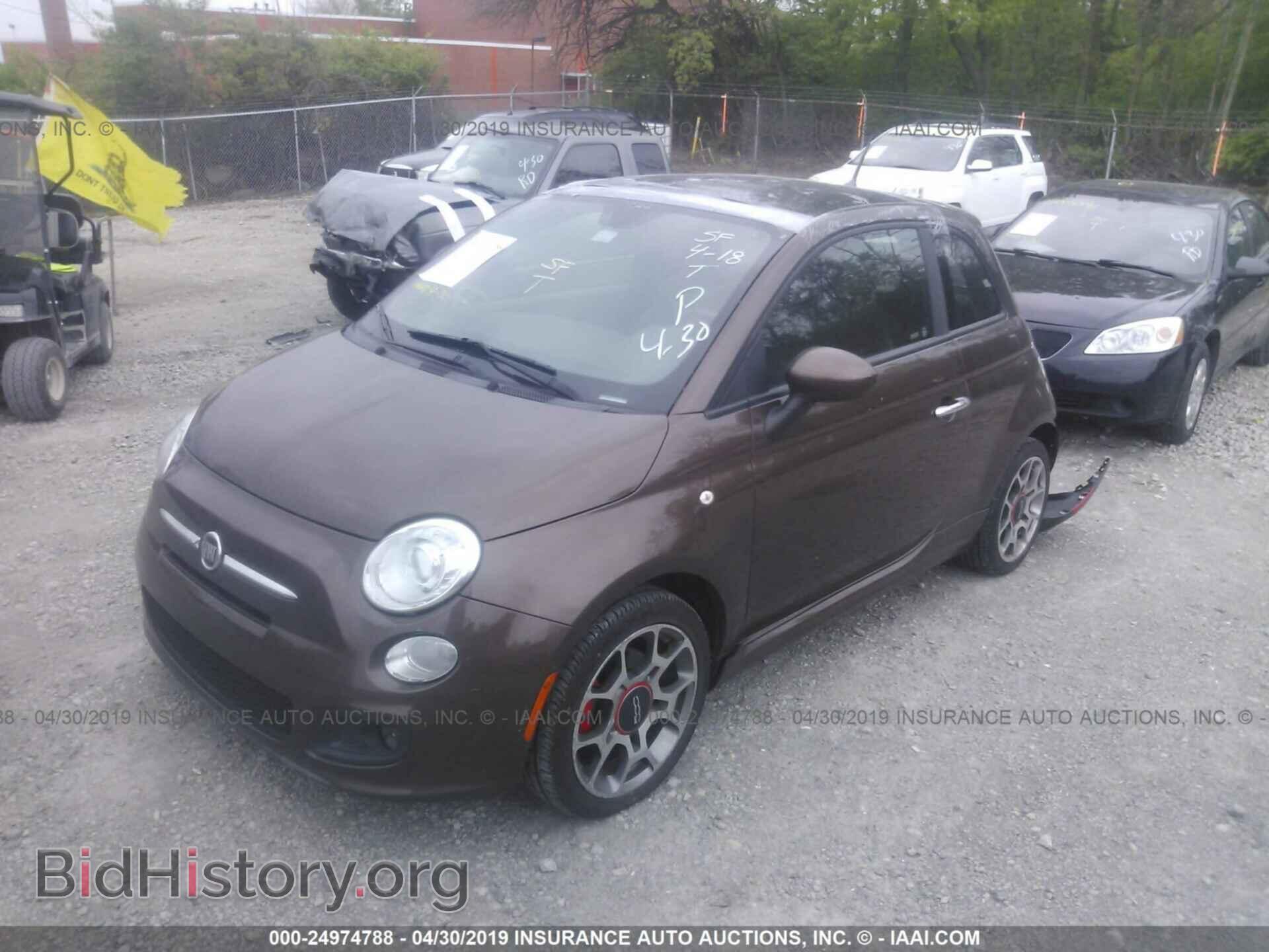 2012 FIAT 500 - VIN: 3C3CFFBR6CT319425 - Фото 2