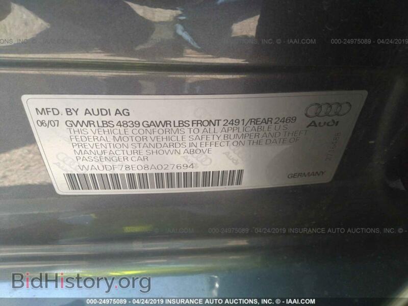 2008 Audi A4 (VIN WAUDF78E08A027694) — фото 9 из 10