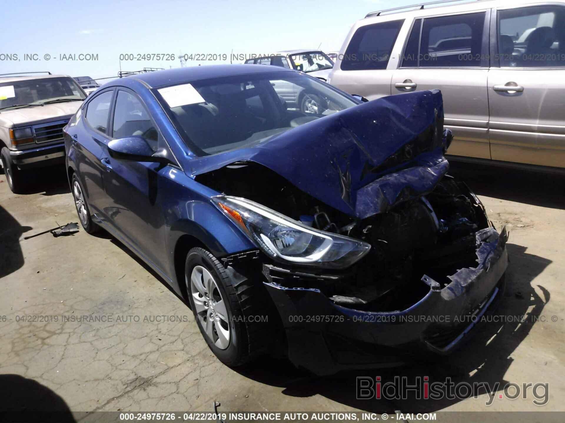 Photo 5NPDH4AE9GH698522 - HYUNDAI ELANTRA 2016